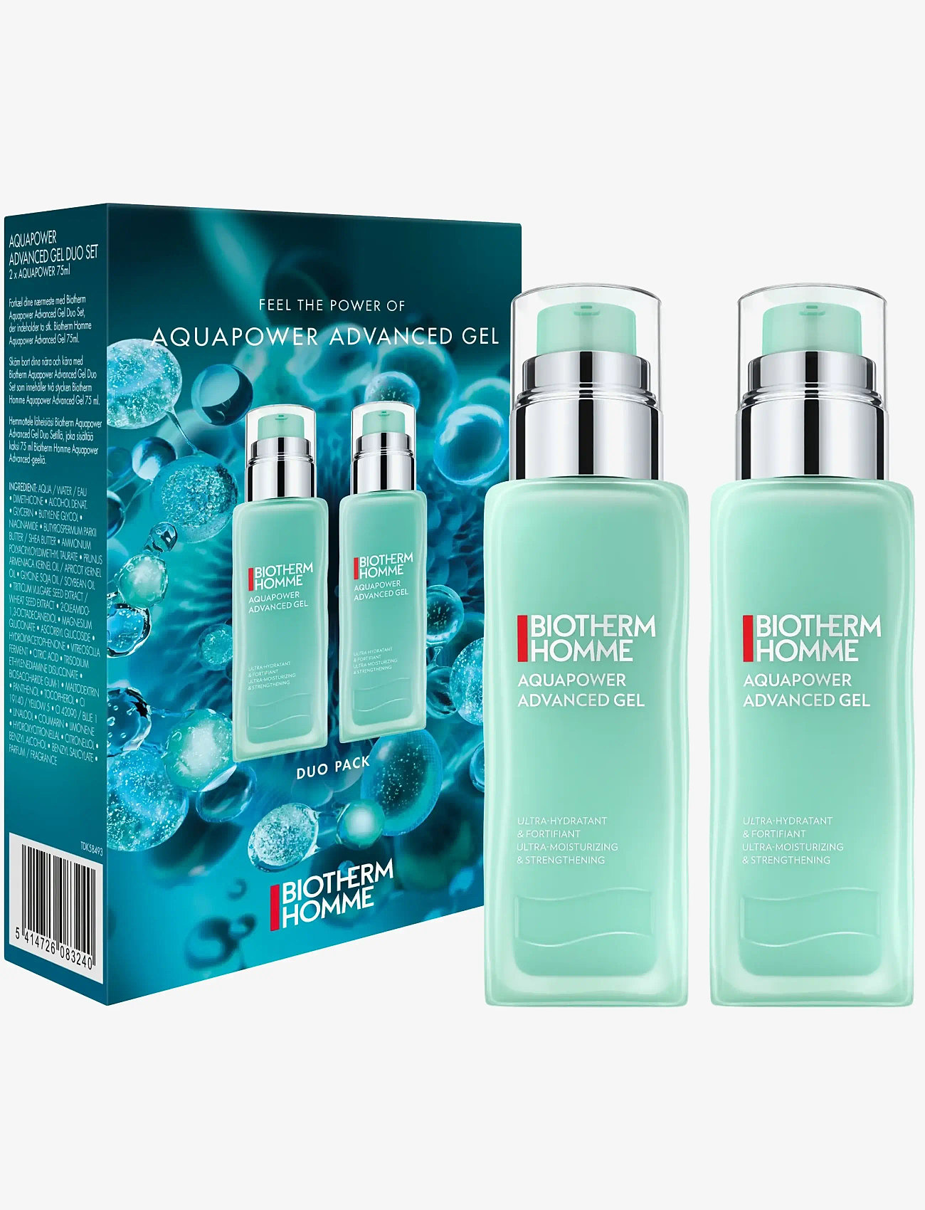Biotherm - Biotherm Aquapower Advanced Gel Duo Set 75ml 2025 - til ham - clear - 1