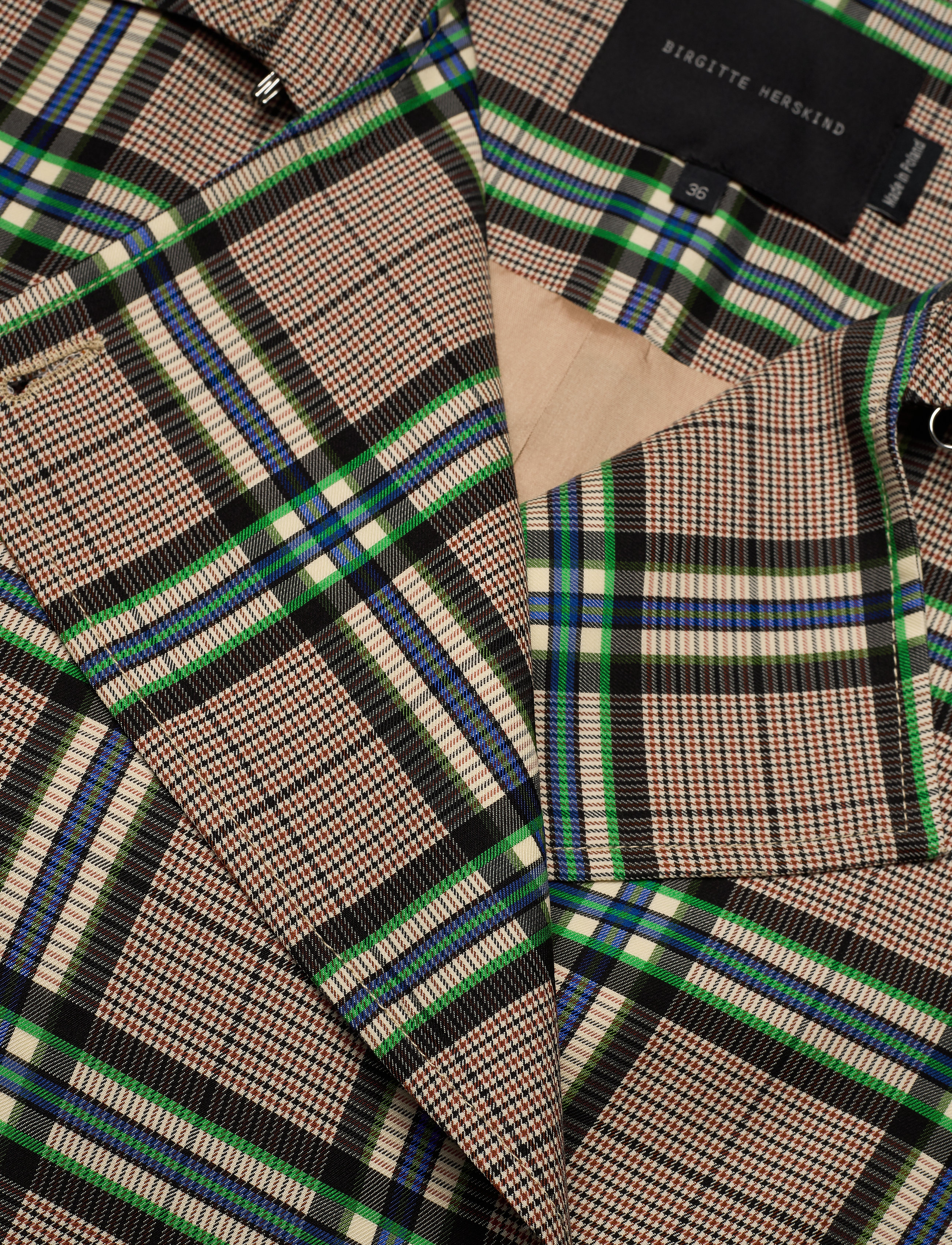 Birgitte Herskind - Rene Coat - green checks - 3