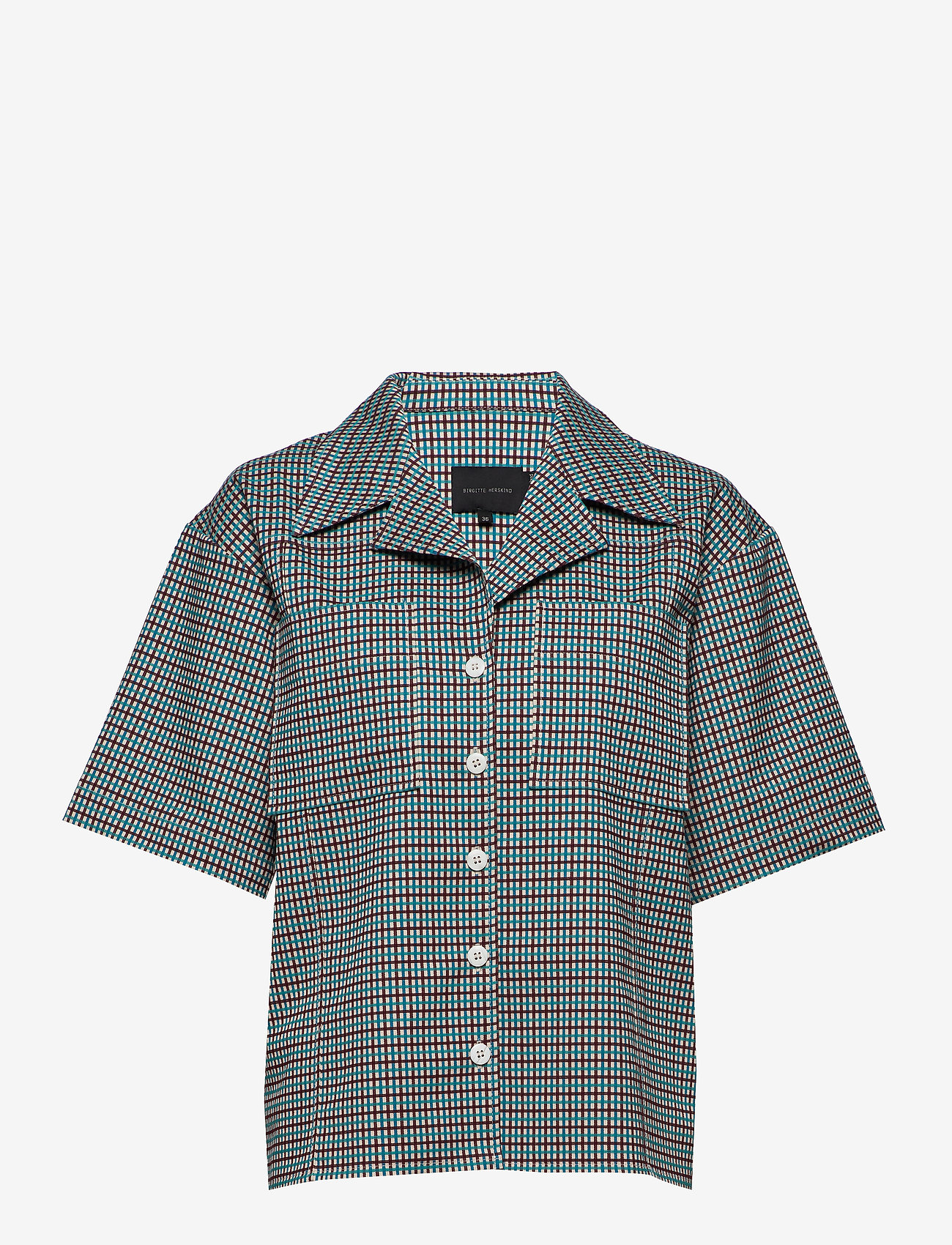 Seven Shirt - TURQUOISE & BROWN CHECKS