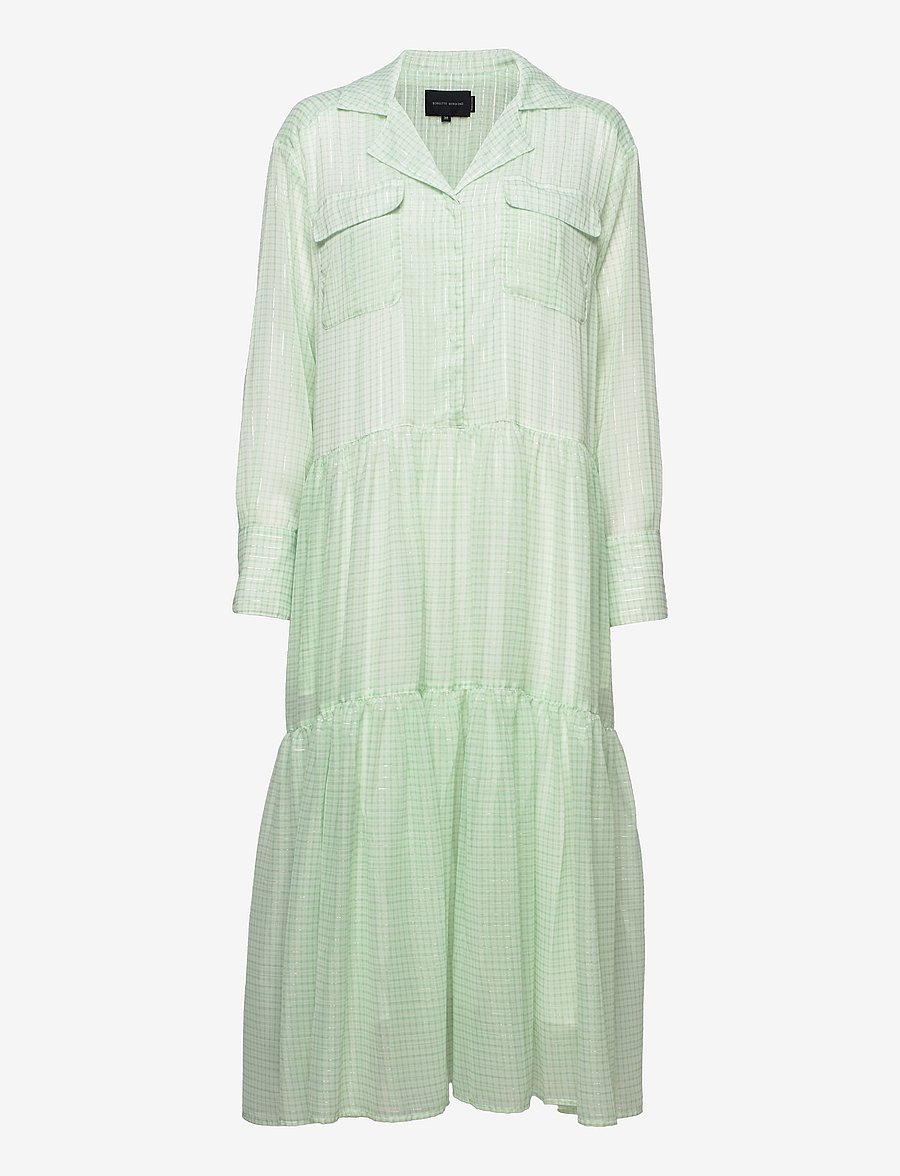 Birgitte Herskind - Trine Ltd. Dress - Light Green Checks - light green checks - 0