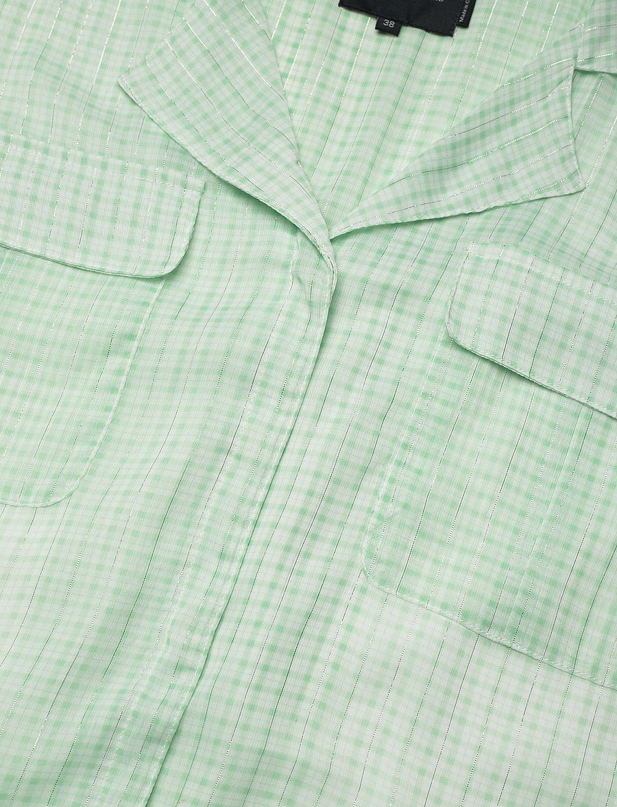 Birgitte Herskind - Trine Ltd. Dress - Light Green Checks - light green checks - 2