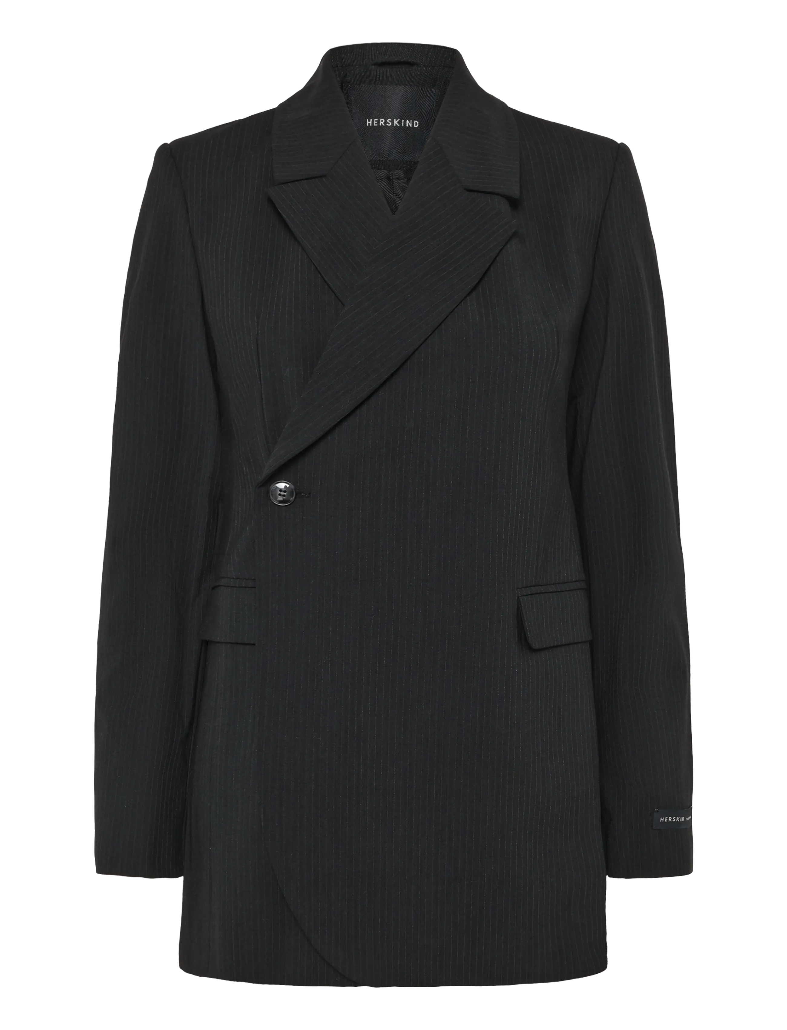 Birgitte Herskind Lillith Blazer - Oversize kavajer - DARK GREY PINSTRIPE / grey