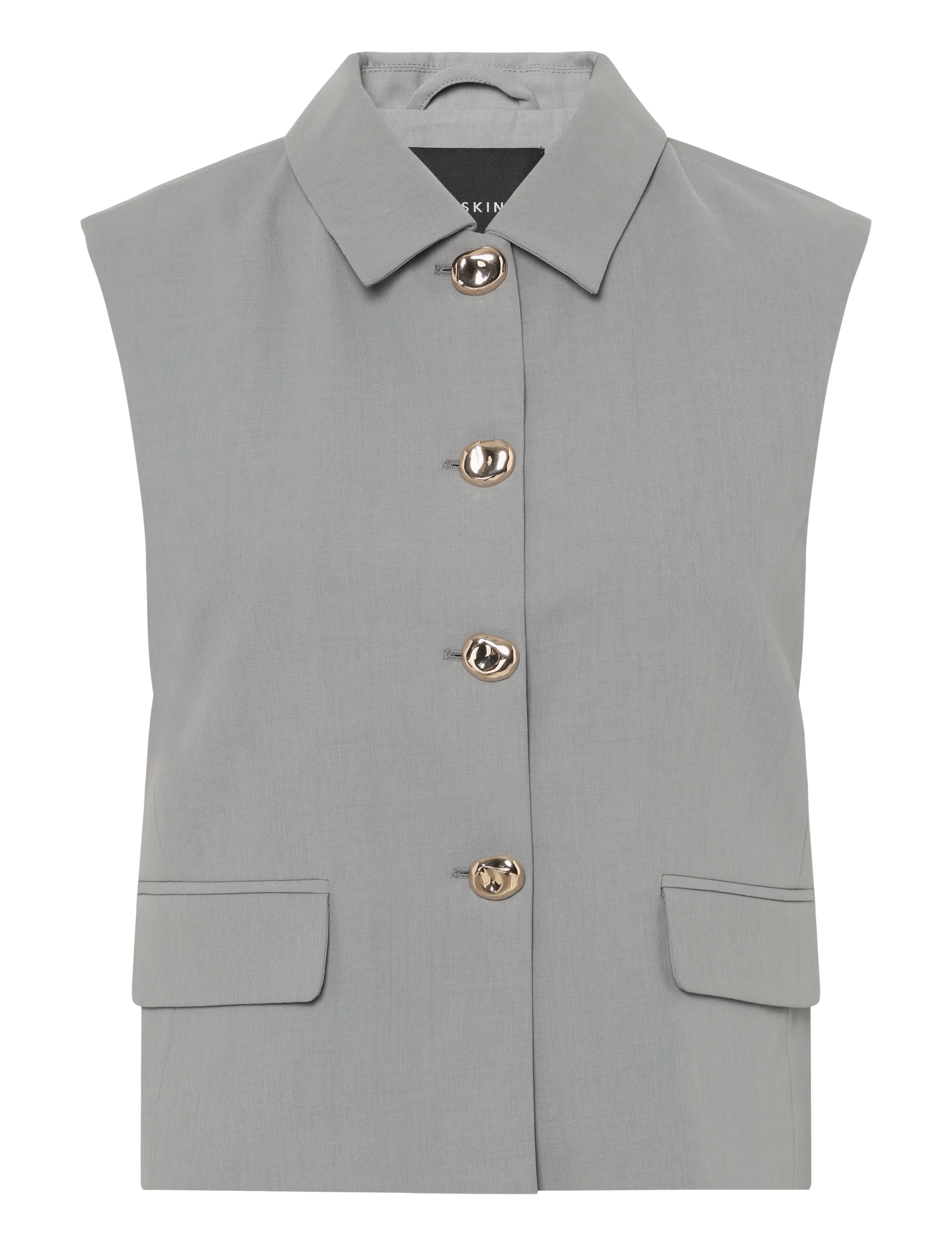Birgitte Herskind Brian Vest - Gold Buttons - Ärmellose Blazer - GREY / grey