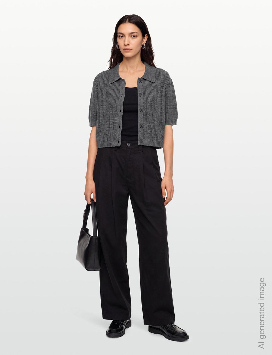 Birgitte Herskind - Aria Knit Cardigan - kašmiir - dark grey - 0
