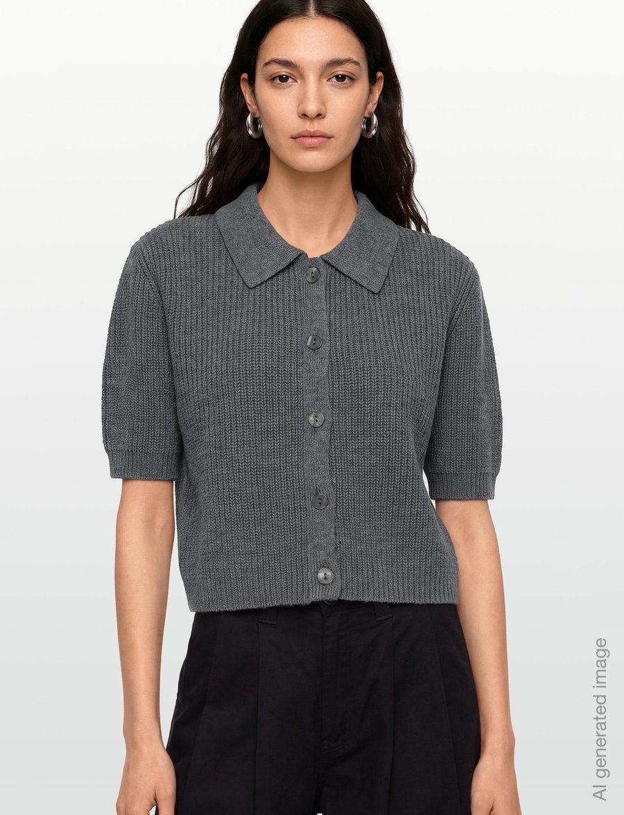 Birgitte Herskind - Aria Knit Cardigan - kašmiir - dark grey - 3