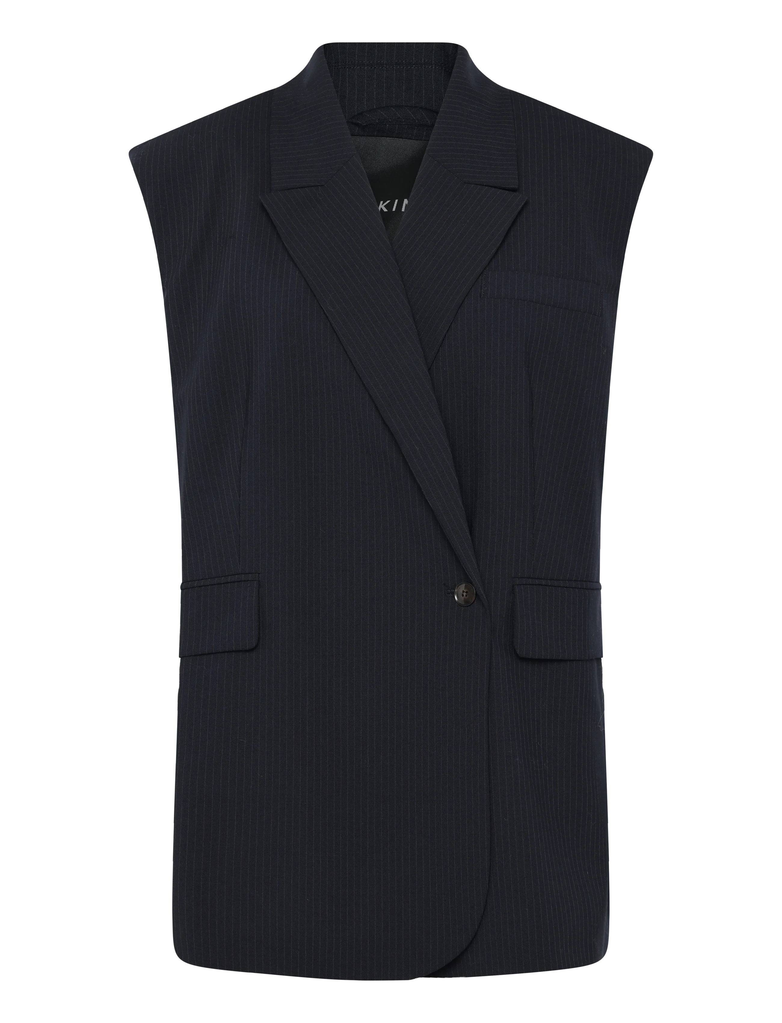 Birgitte Herskind Averill Vest - Soojad vestid - NAVY PINSTRIPE / navy