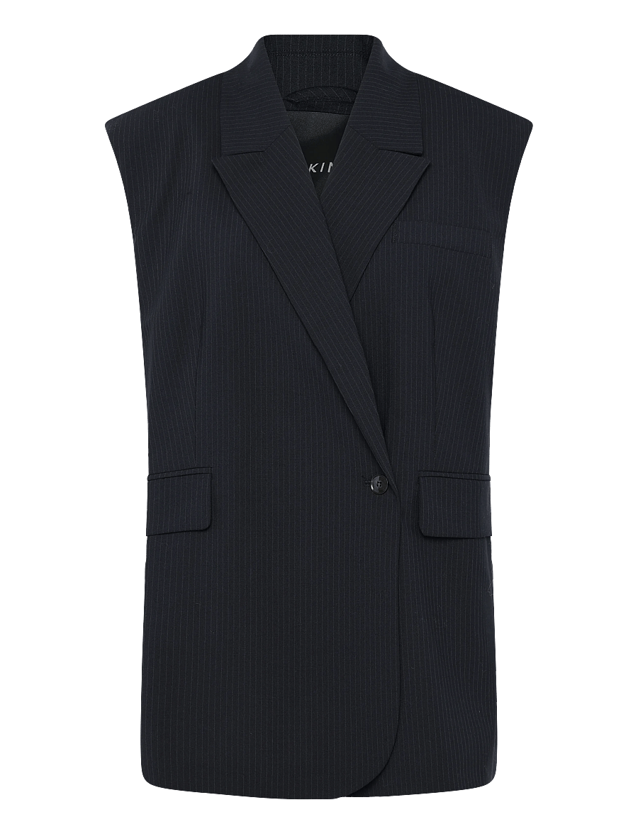 Birgitte Herskind - Averill Vest - soojad vestid - navy pinstripe - 0