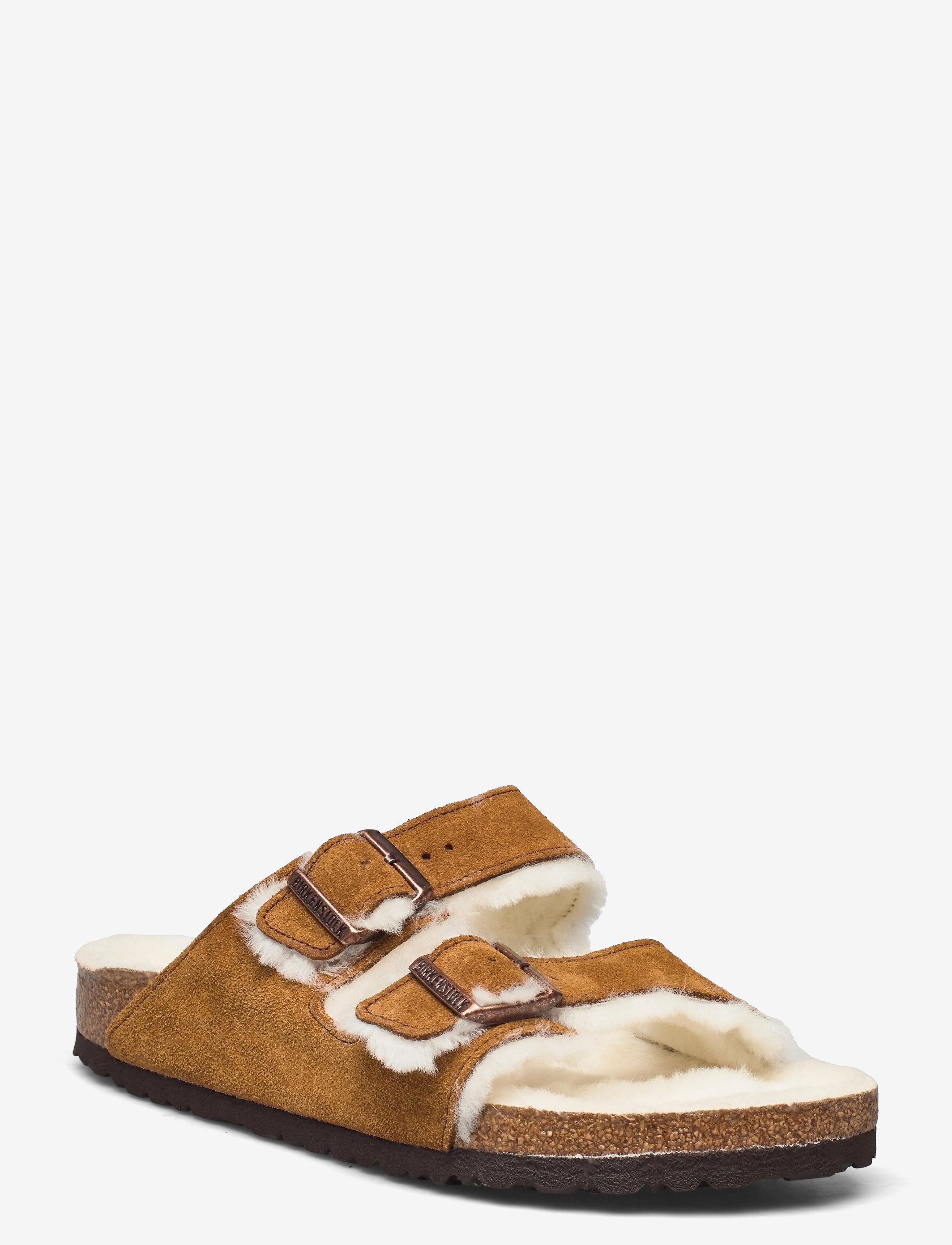 Birkenstock Arizona Shearling Leve Mink Laf, 46, Schuhe, Beige - Slippers, Männerswear
