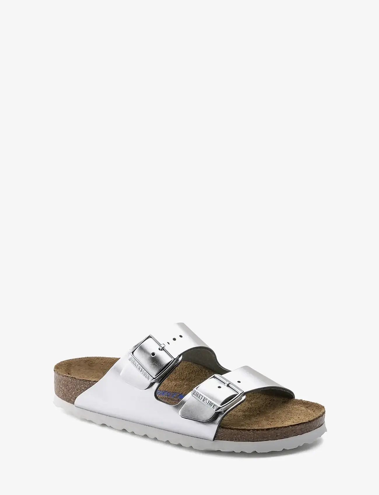 Birkenstock - Arizona Soft Footbed - płaskie sandały - metallic silver - 0