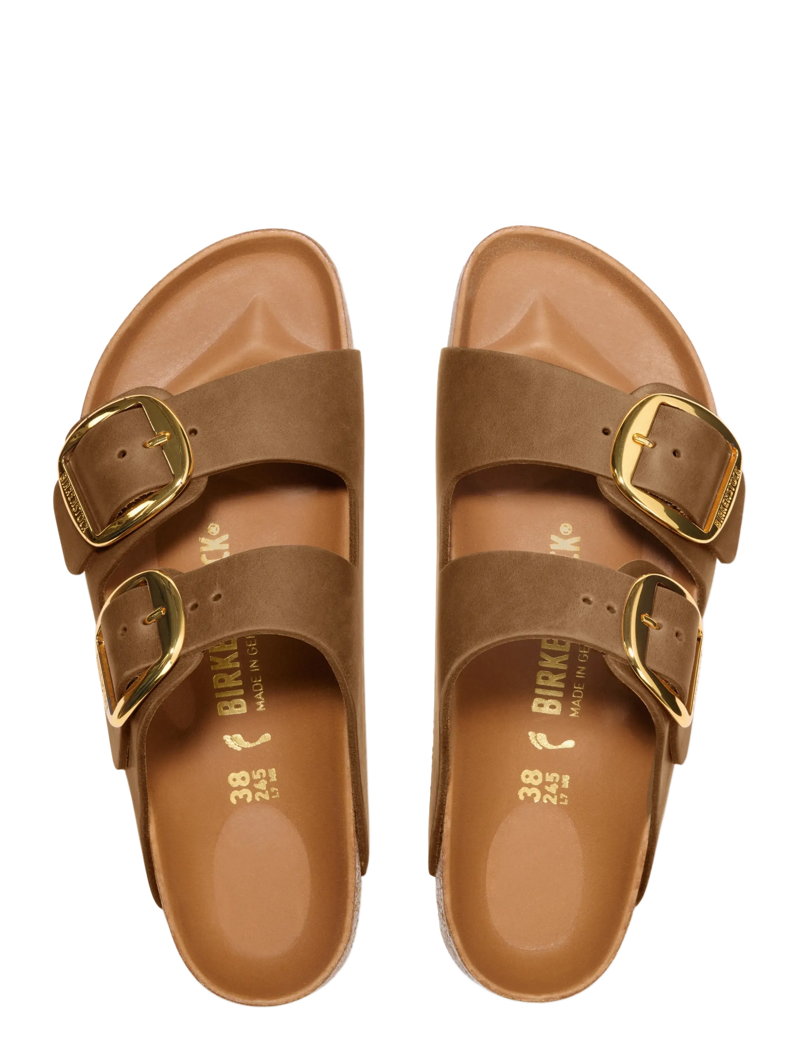 Birkenstock - Arizona Big Buckle LEOI Cognac HEX - flade sandaler - cognac - 1