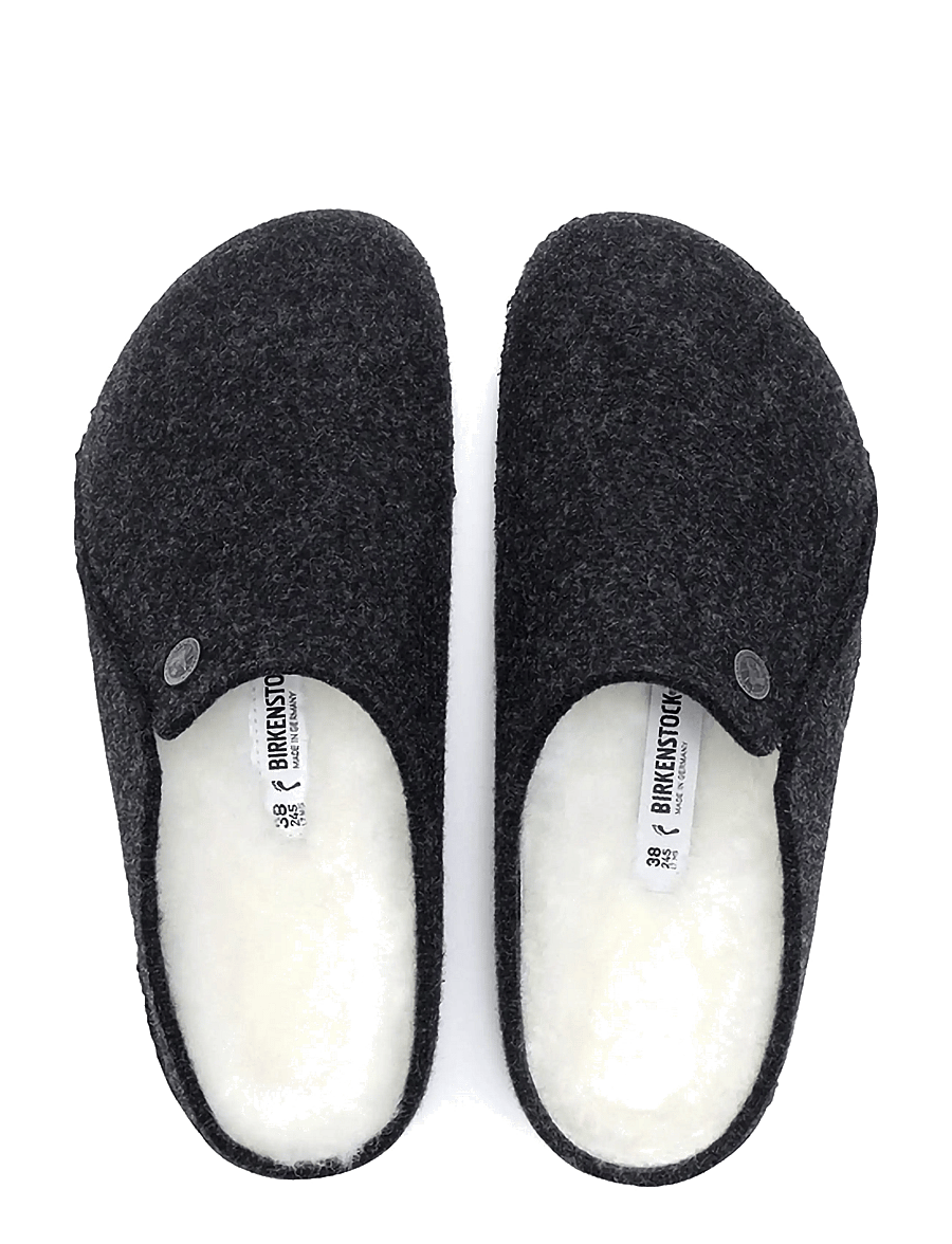 Birkenstock - Zermatt Shearling FE Anthracite LAF - flat mules - anthracite - 1