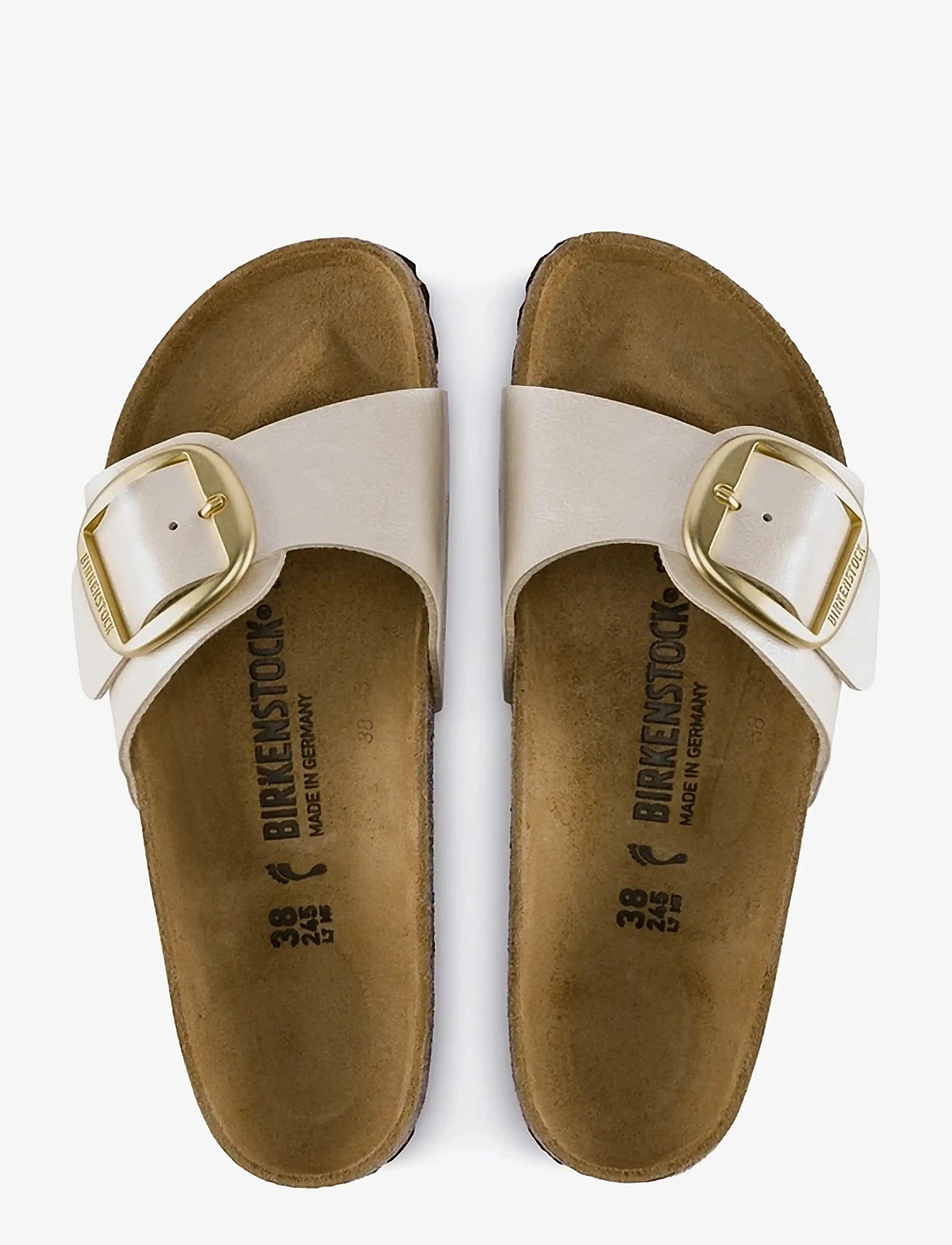 Birkenstock - Madrid Big Buckle BF - płaskie sandały - graceful pearl white - 1