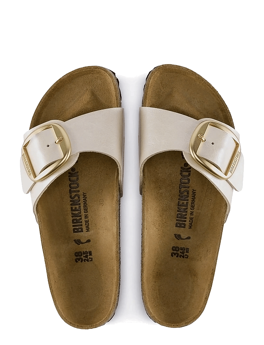 Birkenstock - Madrid Big Buckle - flade sandaler - graceful pearl white - 1