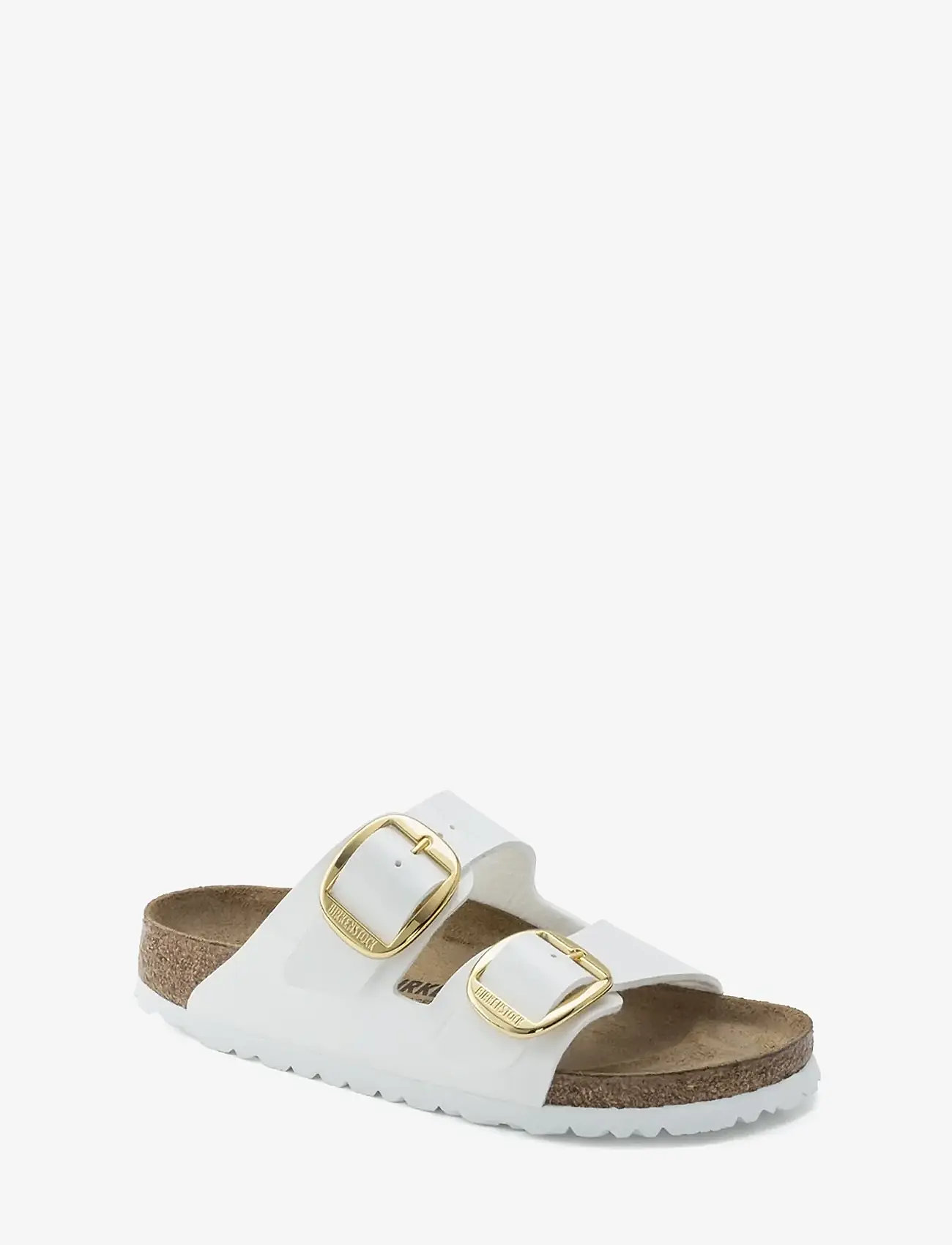 Birkenstock - Arizona BB BF - flat sandals - patent white - 0