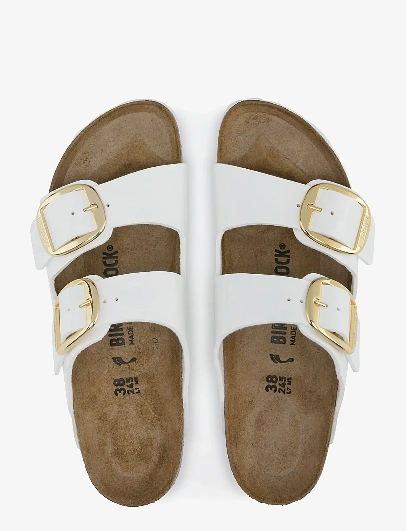 Birkenstock - Arizona BB BF - flat sandals - patent white - 1