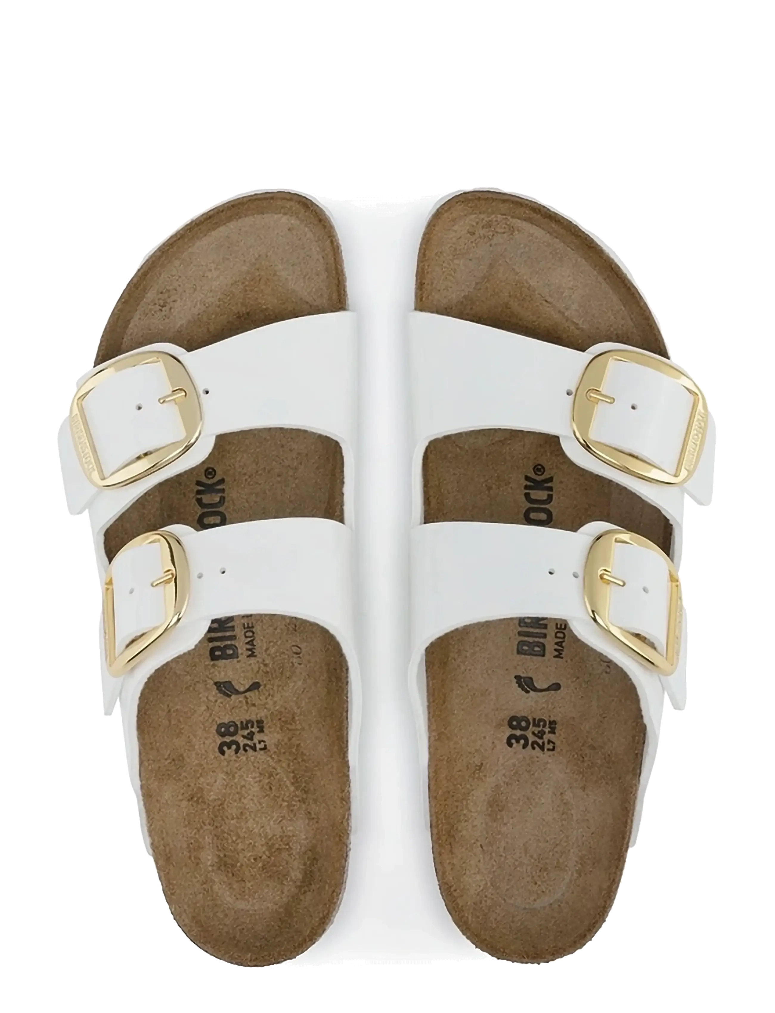 Birkenstock - Arizona BB BF - flat sandals - patent white - 1