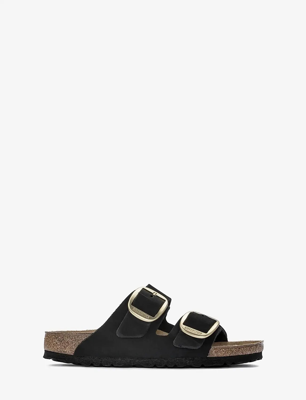 Birkenstock - Arizona Big Buckle LENB Black (gold) - kontsata sandaalid - black - 2