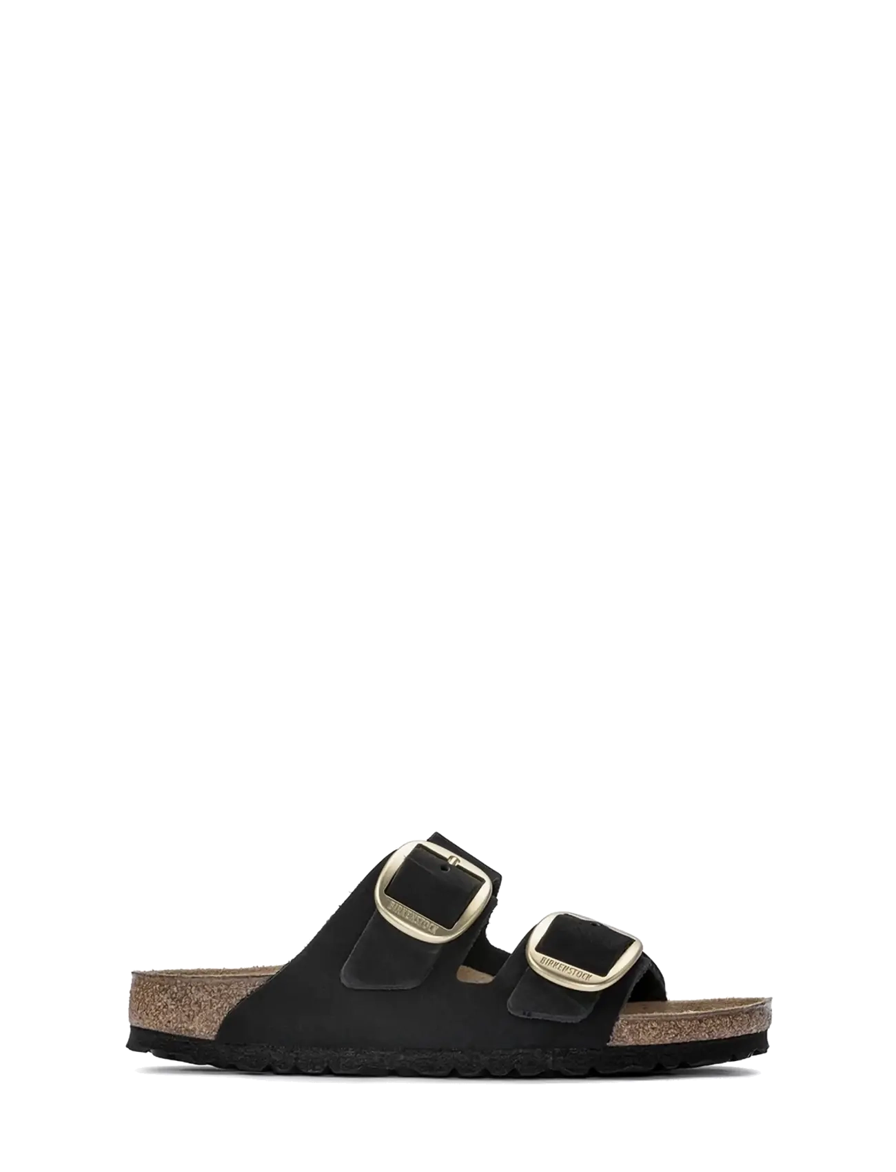 Birkenstock - Arizona Big Buckle LENB Black (gold) - flatir sandalar - black - 2