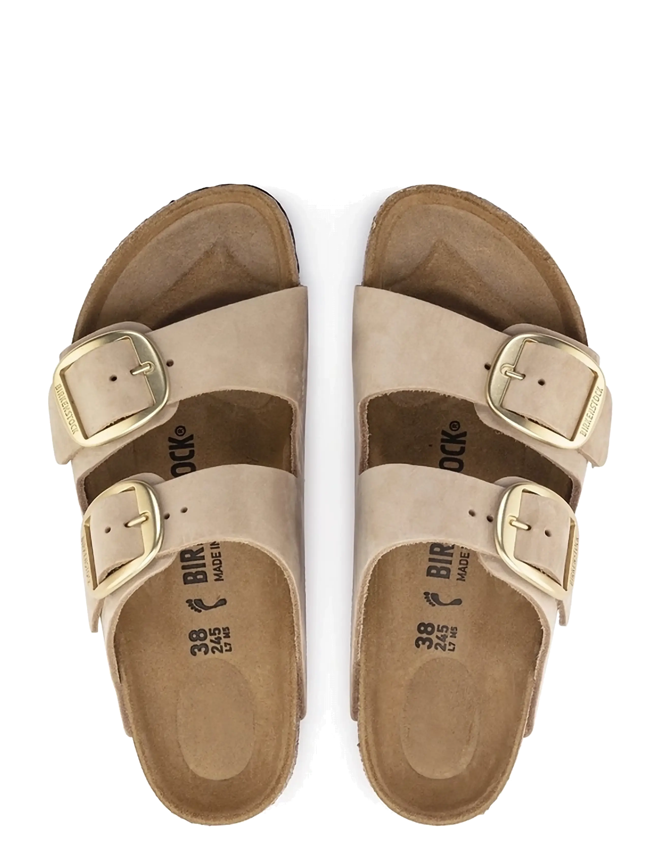 Birkenstock - Arizona Big Buckle LENB - sandales plates - sandcastle - 1