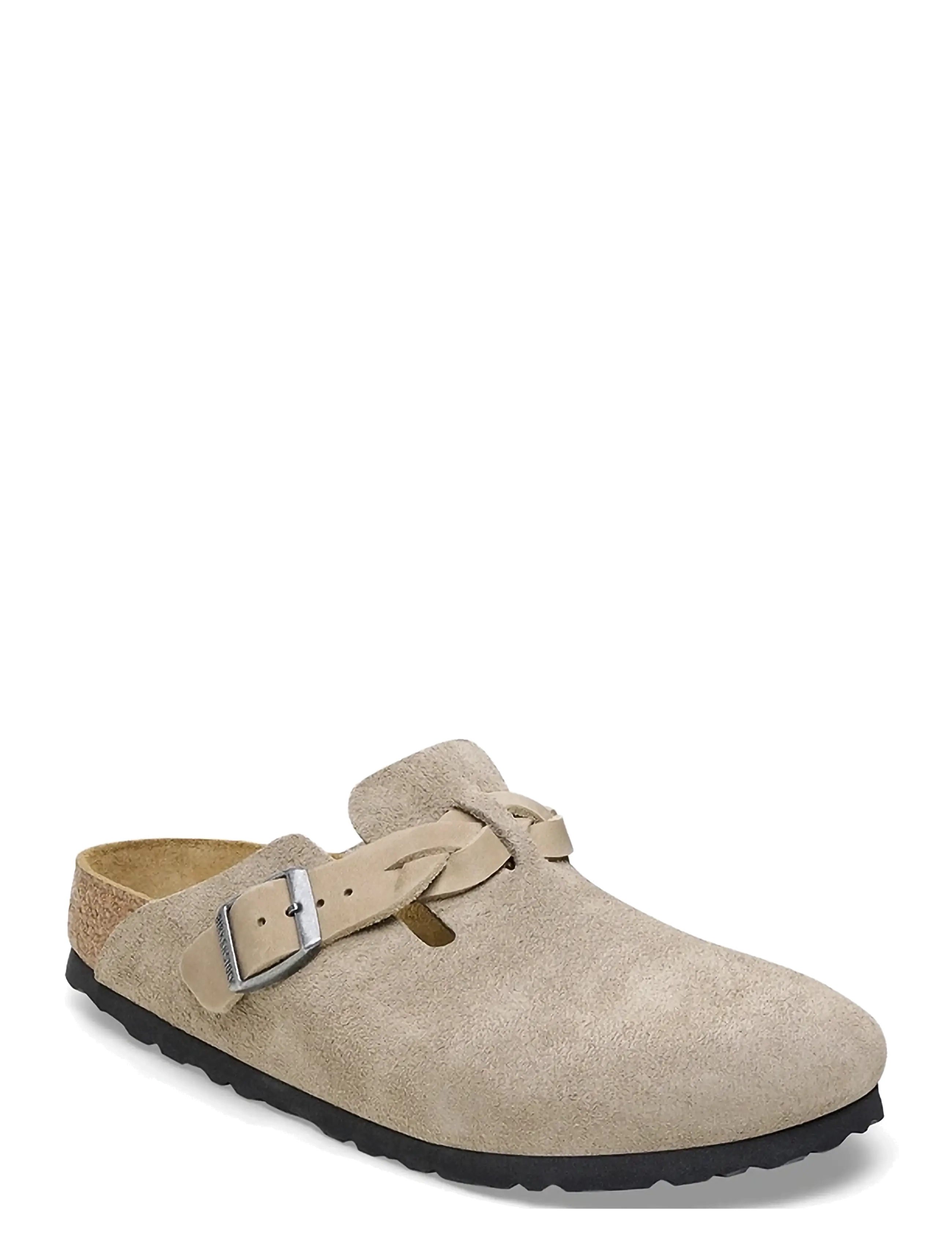Birkenstock Boston Braided Leoi/Leve Taupe, 41, Schuhe, Beige - Clogs, Frauen