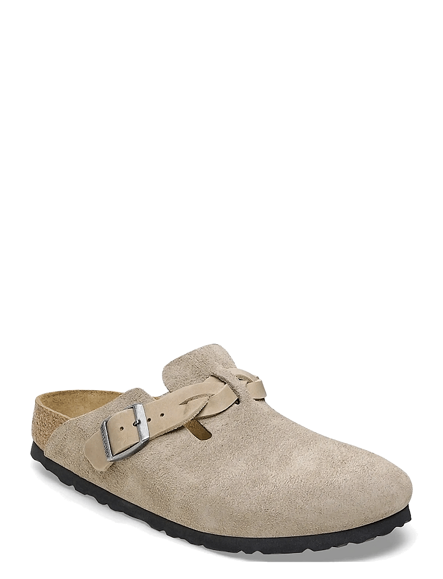 Birkenstock - Boston Braided LEOI/LEVE Taupe - flat mules - taupe - 0