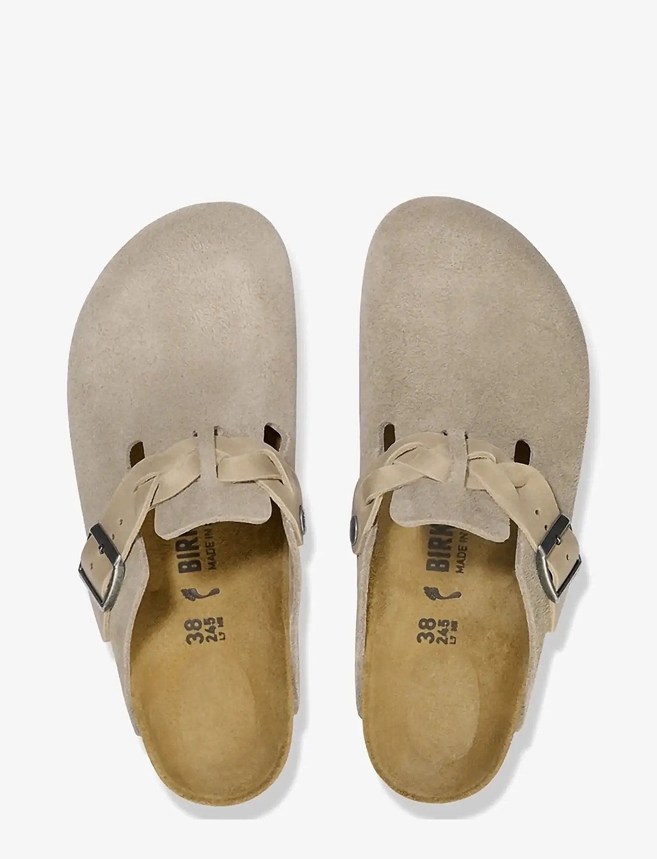 Birkenstock - Boston Braided LEOI/LEVE Taupe - flat mules - taupe - 1