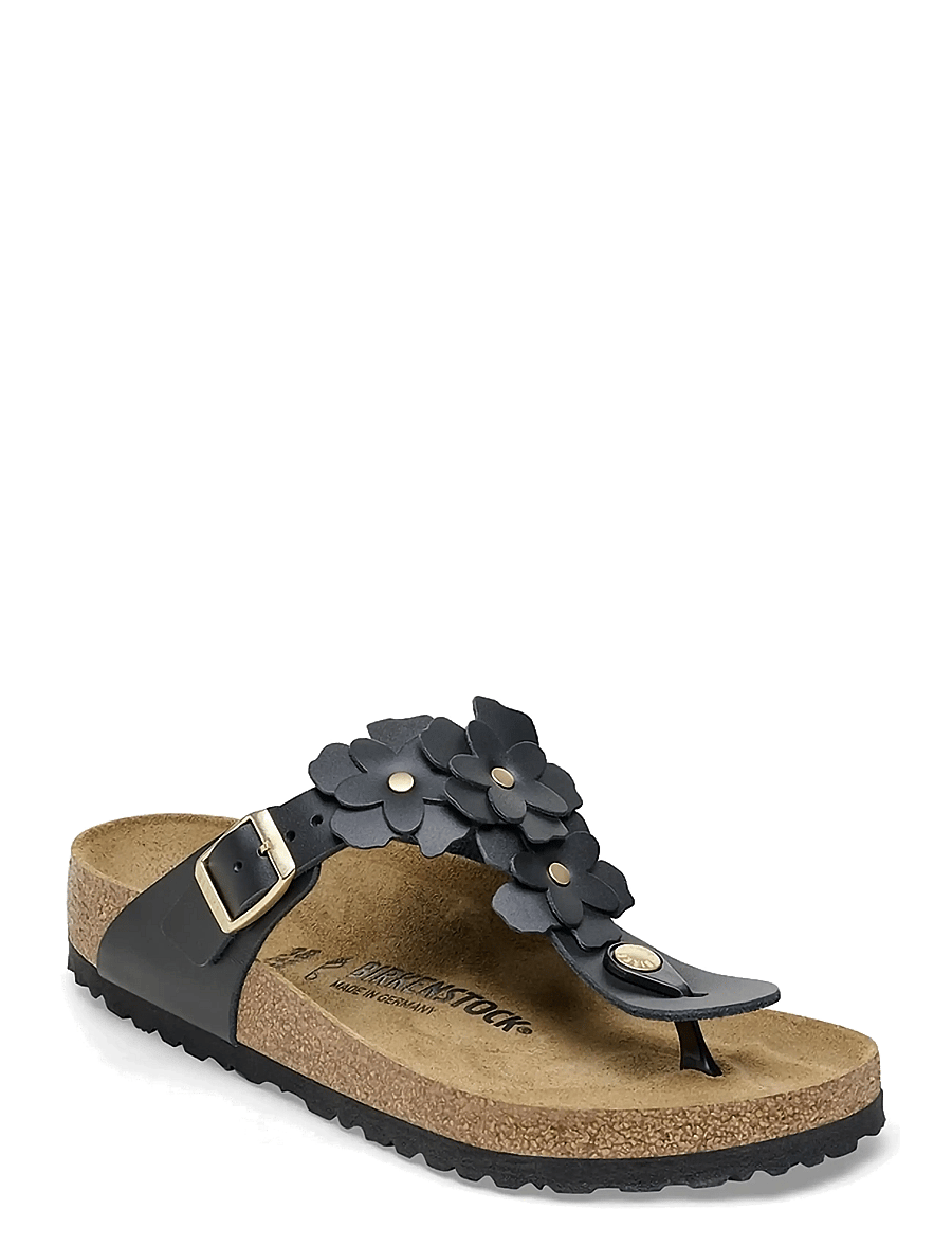 Birkenstock - Gizeh Flowers - platta sandaler - black - 0