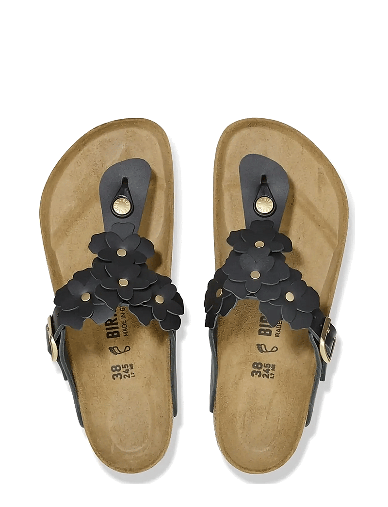 Birkenstock - Gizeh Flowers LE - flade sandaler - black - 1