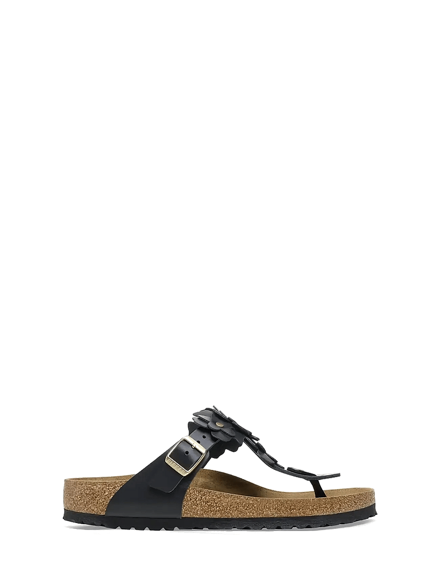 Birkenstock - Gizeh Flowers - platta sandaler - black - 2