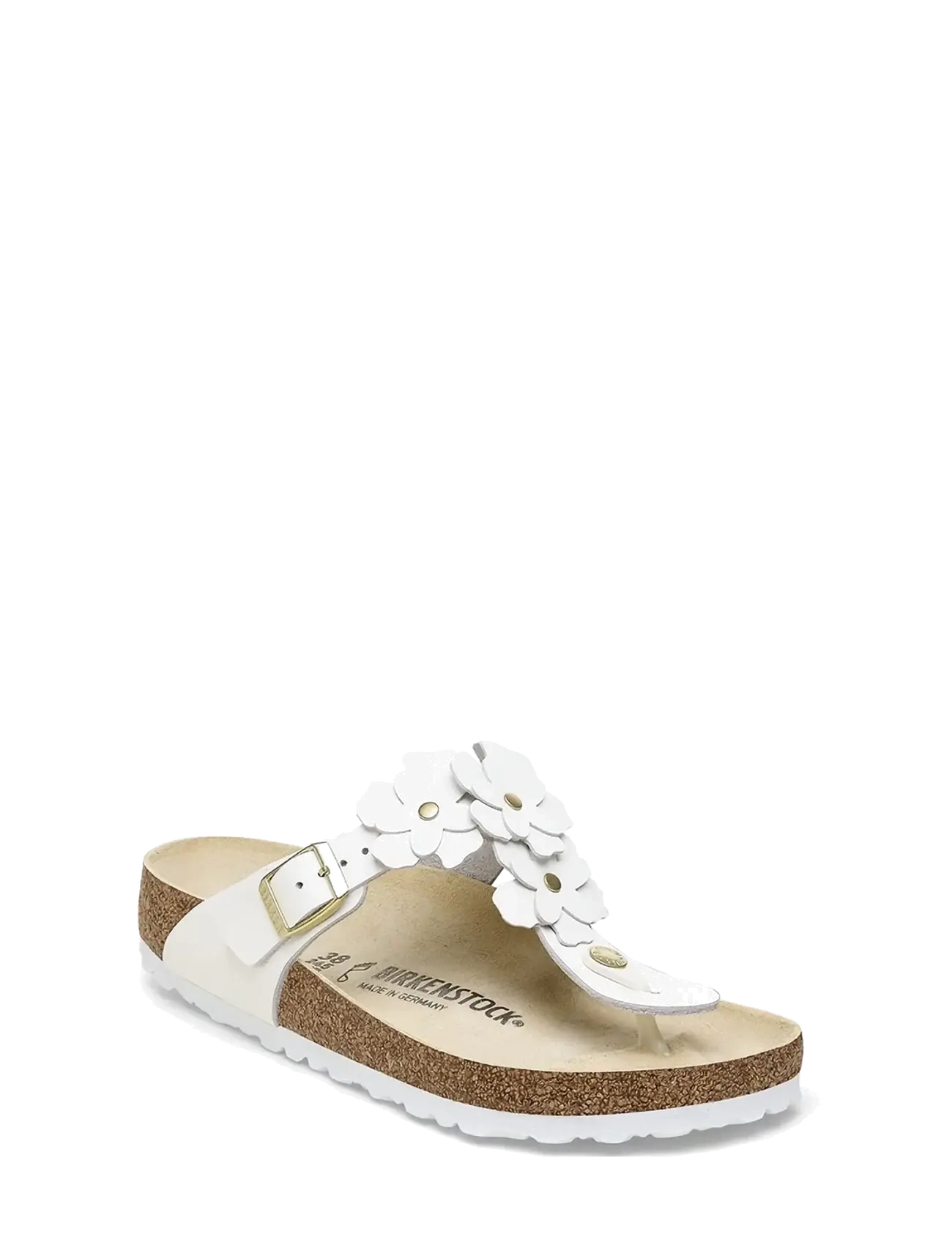 Birkenstock Gizeh Flowers LE - Flache Sandalen - WHITE / white