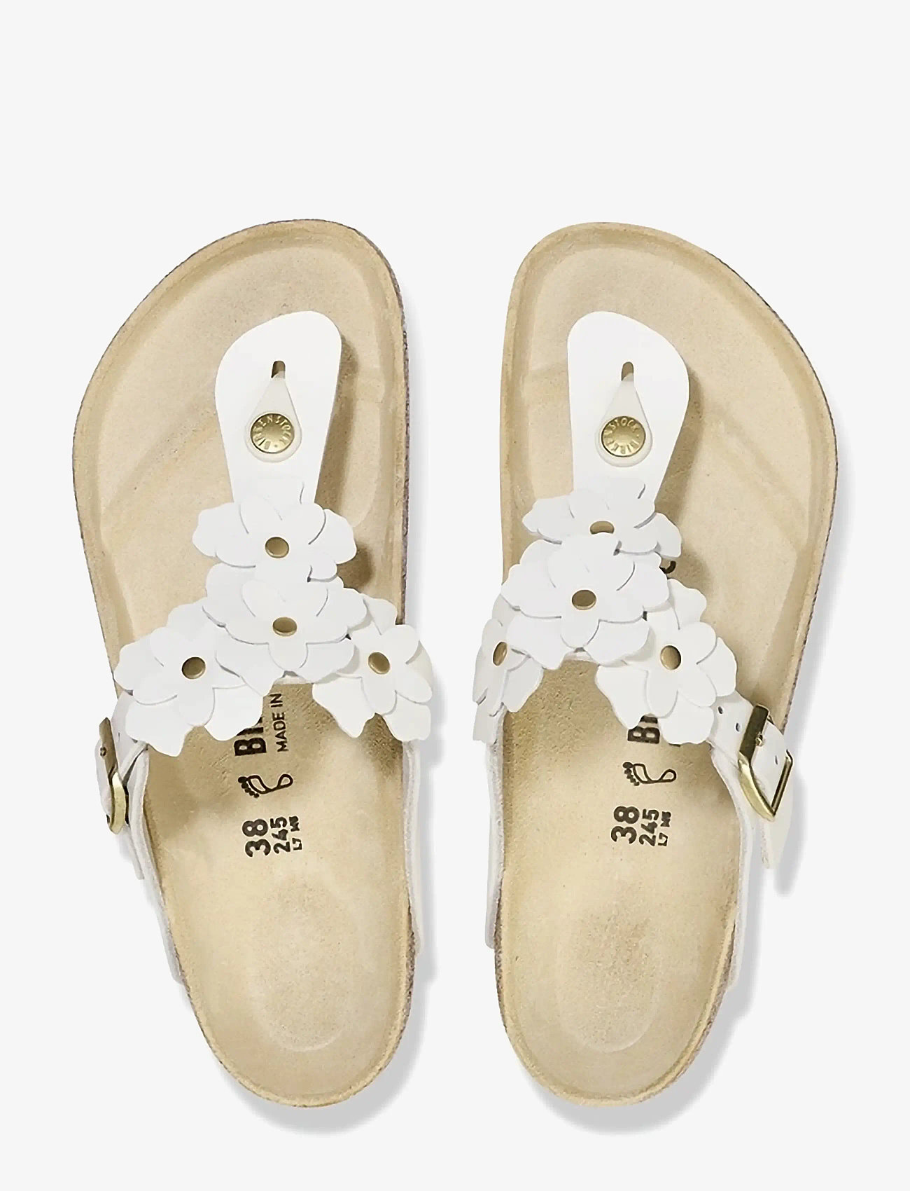 Birkenstock - Gizeh Flowers LE - flat sandals - white - 1