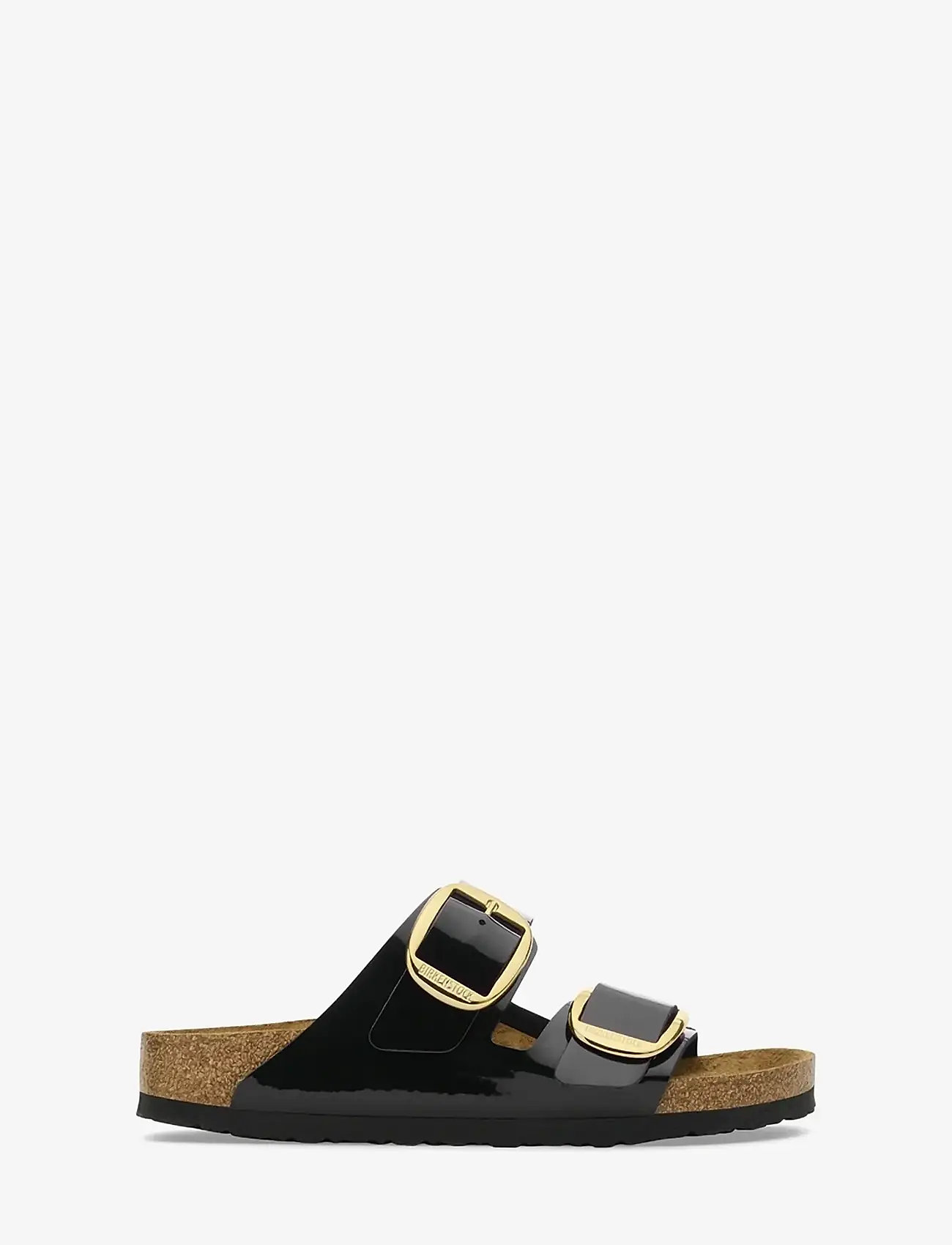 Birkenstock - Arizona Big Buckle BF - flade sandaler - patent black/gold - 2