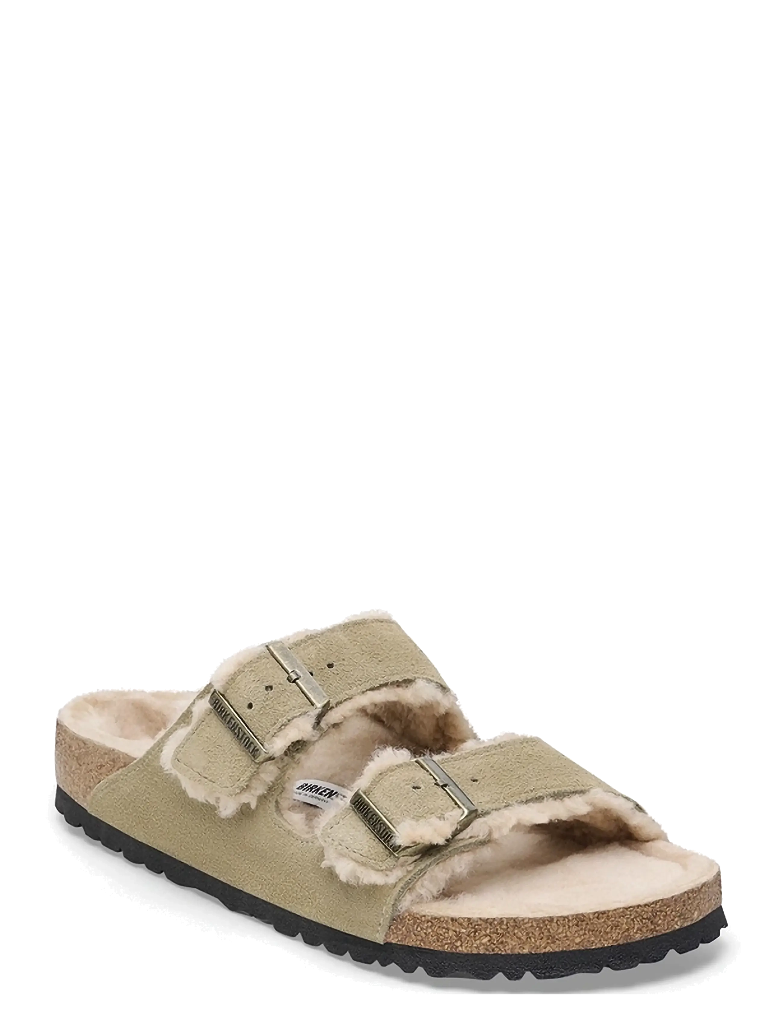 Birkenstock Arizona Shearling Leve Taupe Laf, 46, Sandals, Grau - Flat Frauen