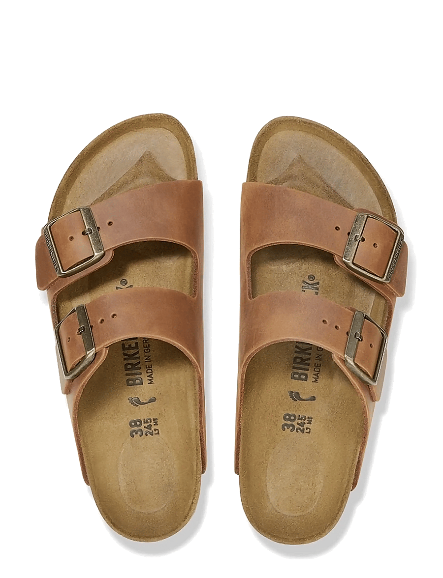 Birkenstock - Arizona LEOI Cognac - platta sandaler - cognac - 1