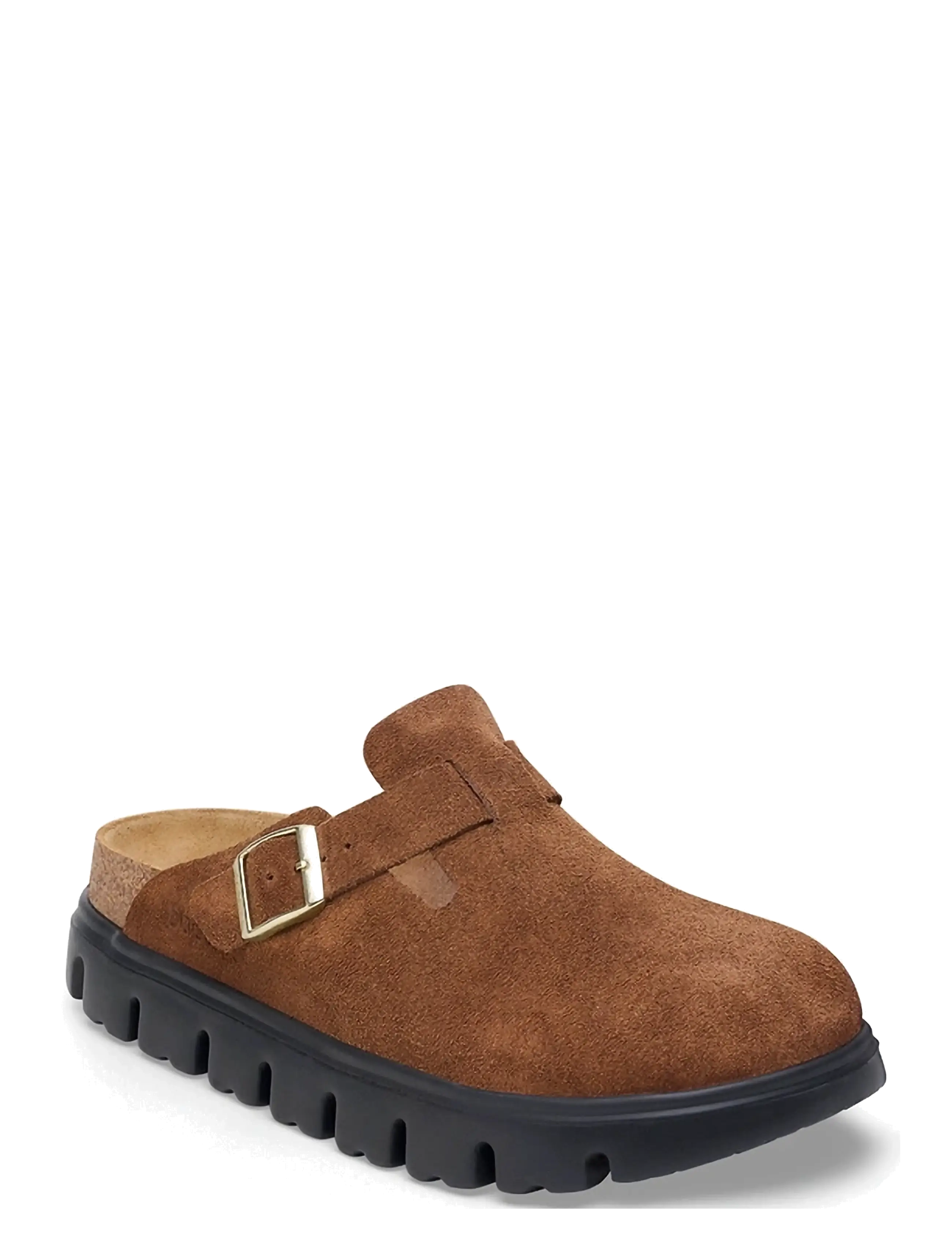 Birkenstock Boston Chunky Leve Dark Tea/Black, Kvinder, Chunky Træsko, Brun, Str: 37