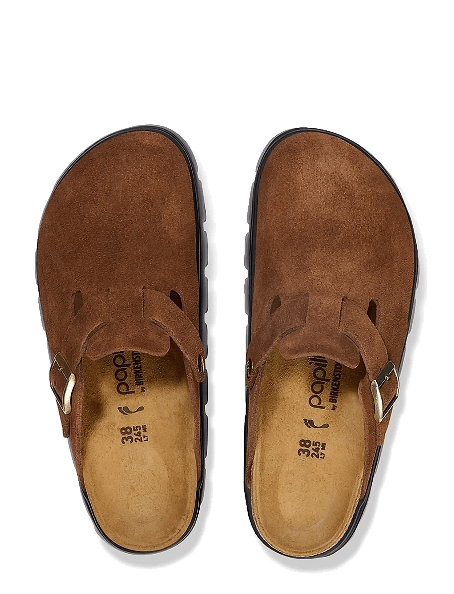Birkenstock - Boston Chunky LEVE Dark Tea/Black - flade mules - dark tea/black - 1