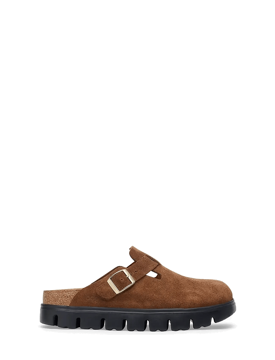 Birkenstock - Boston Chunky LEVE Dark Tea/Black - flade mules - dark tea/black - 2