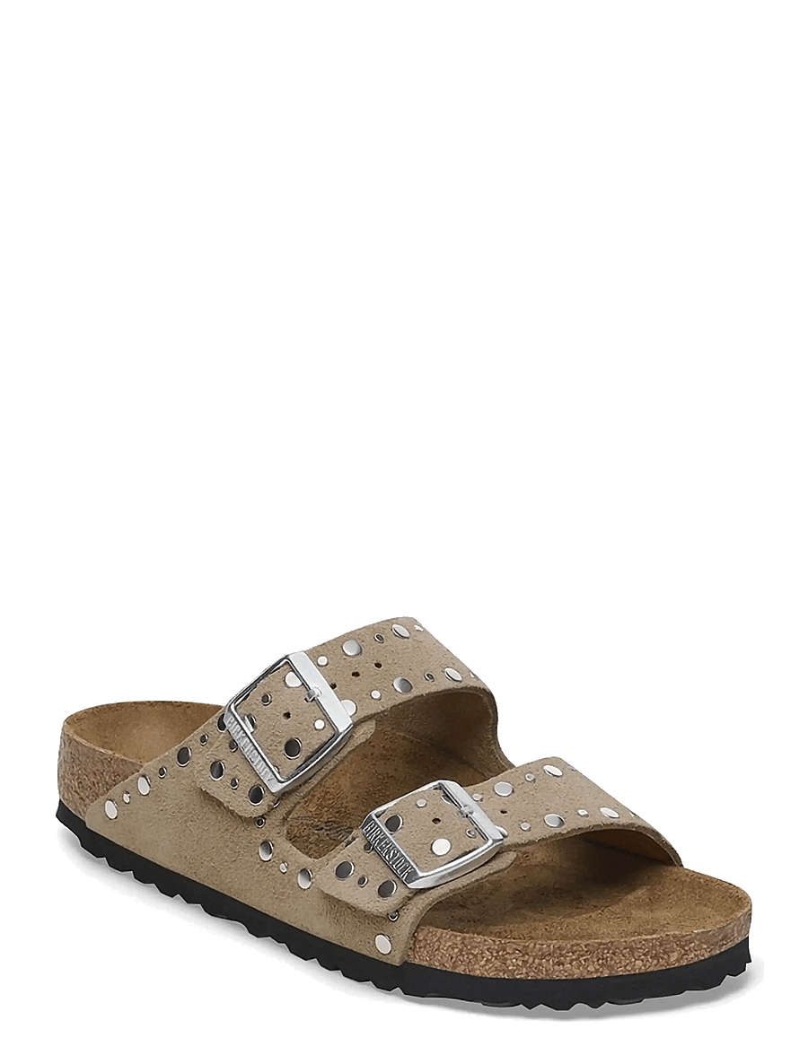 Birkenstock - Arizona Rivet LEVE Taupe - flat sandals - taupe - 0