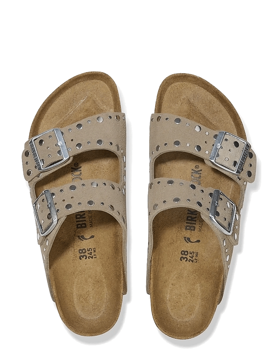 Birkenstock - Arizona Rivet LEVE Taupe - flat sandals - taupe - 1