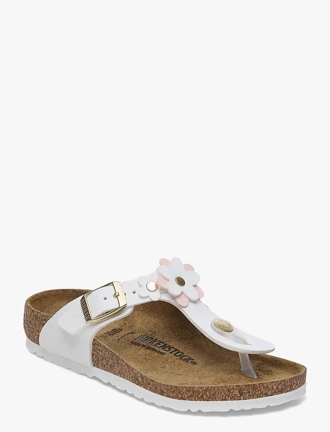 Birkenstock - Gizeh Kids Flowers BF - hjemmesko - white - 0