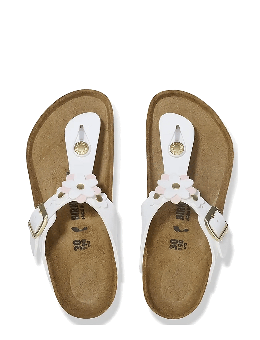 Birkenstock - Gizeh Kids Flowers BF - hausschuhe - white - 1