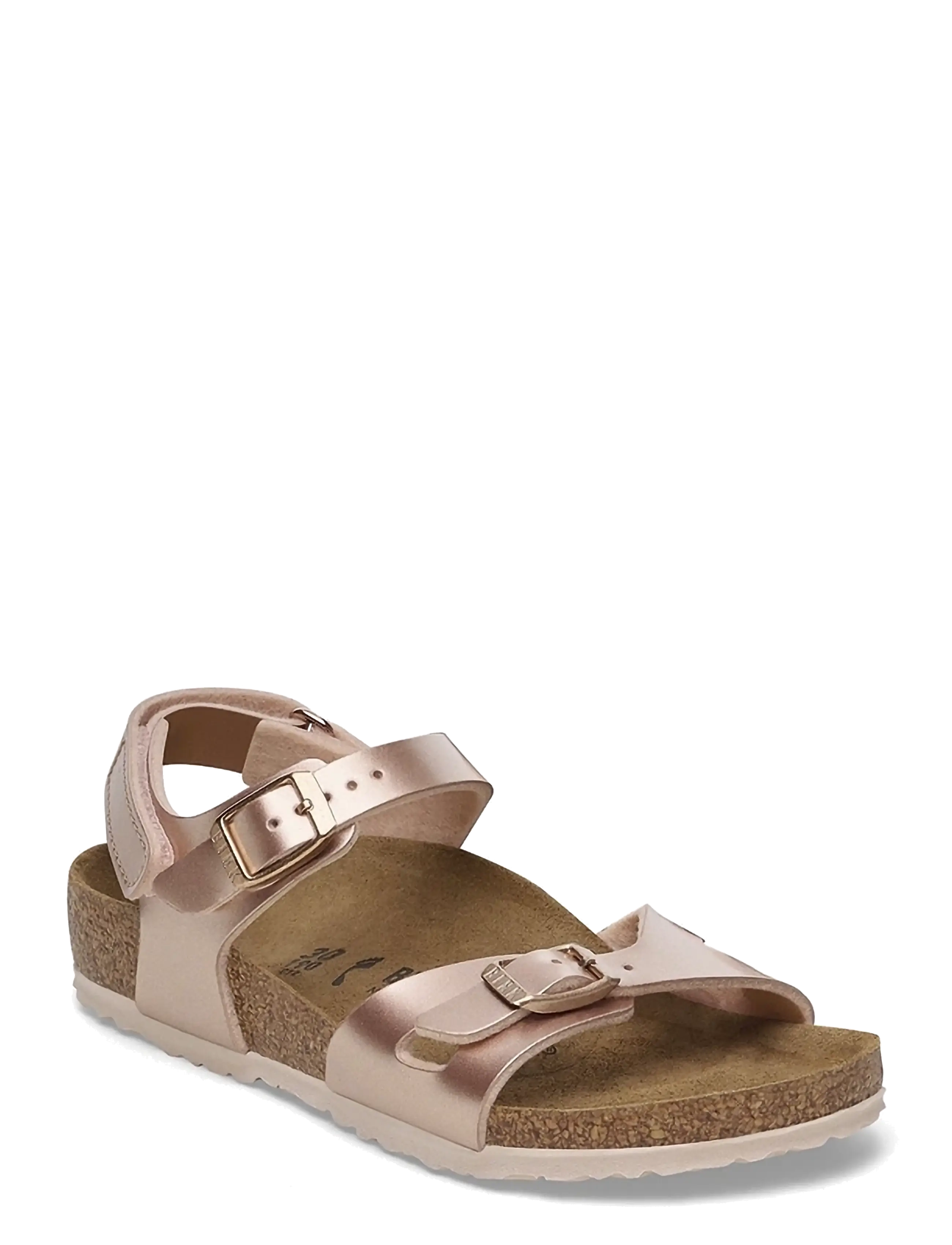 Birkenstock Rio AS Kids BF - Hjemmesko - ELECTRIC METALLIC COPPER / pink/rose