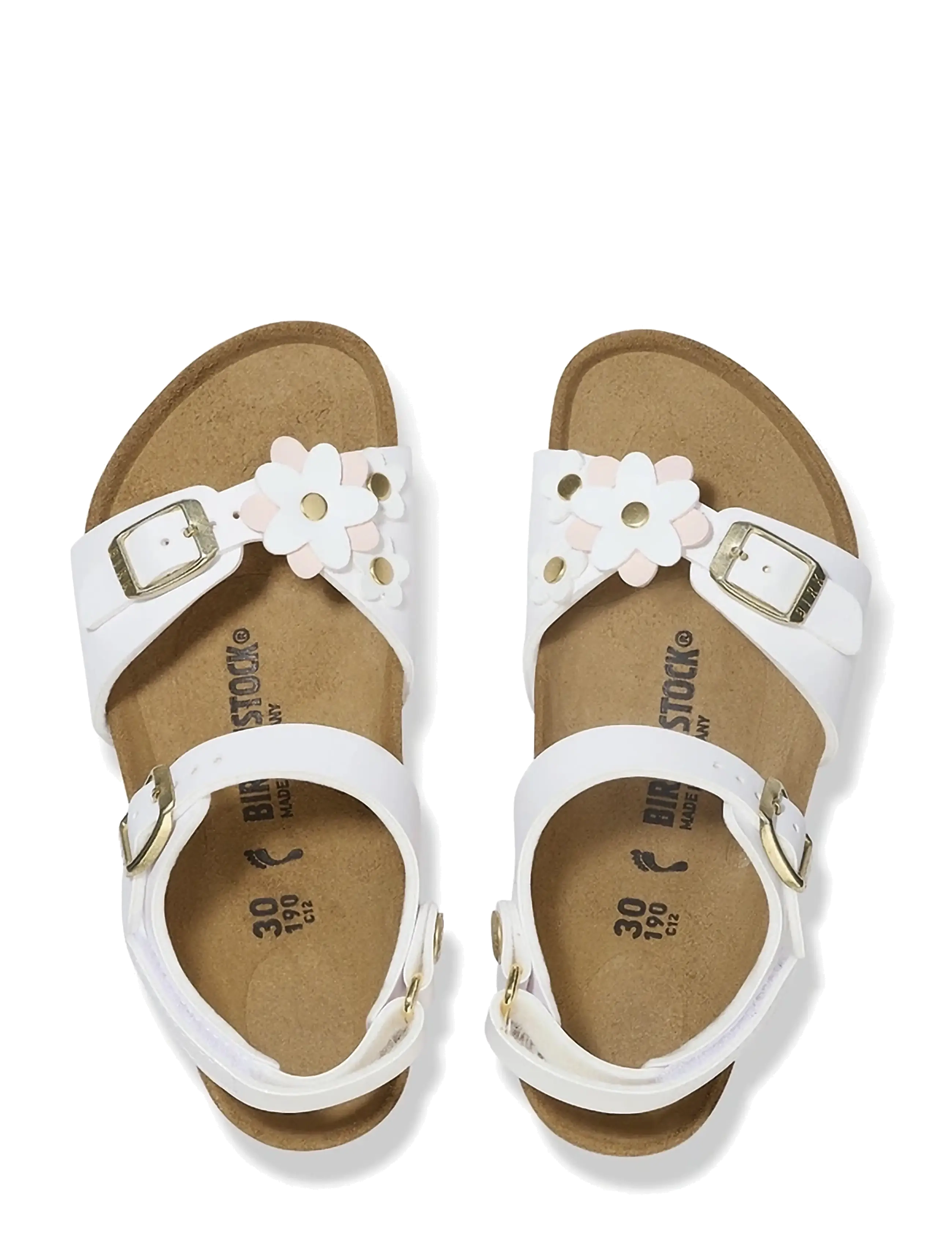 Birkenstock - Rio AS Kids Flowers BF - hjemmesko - white - 1