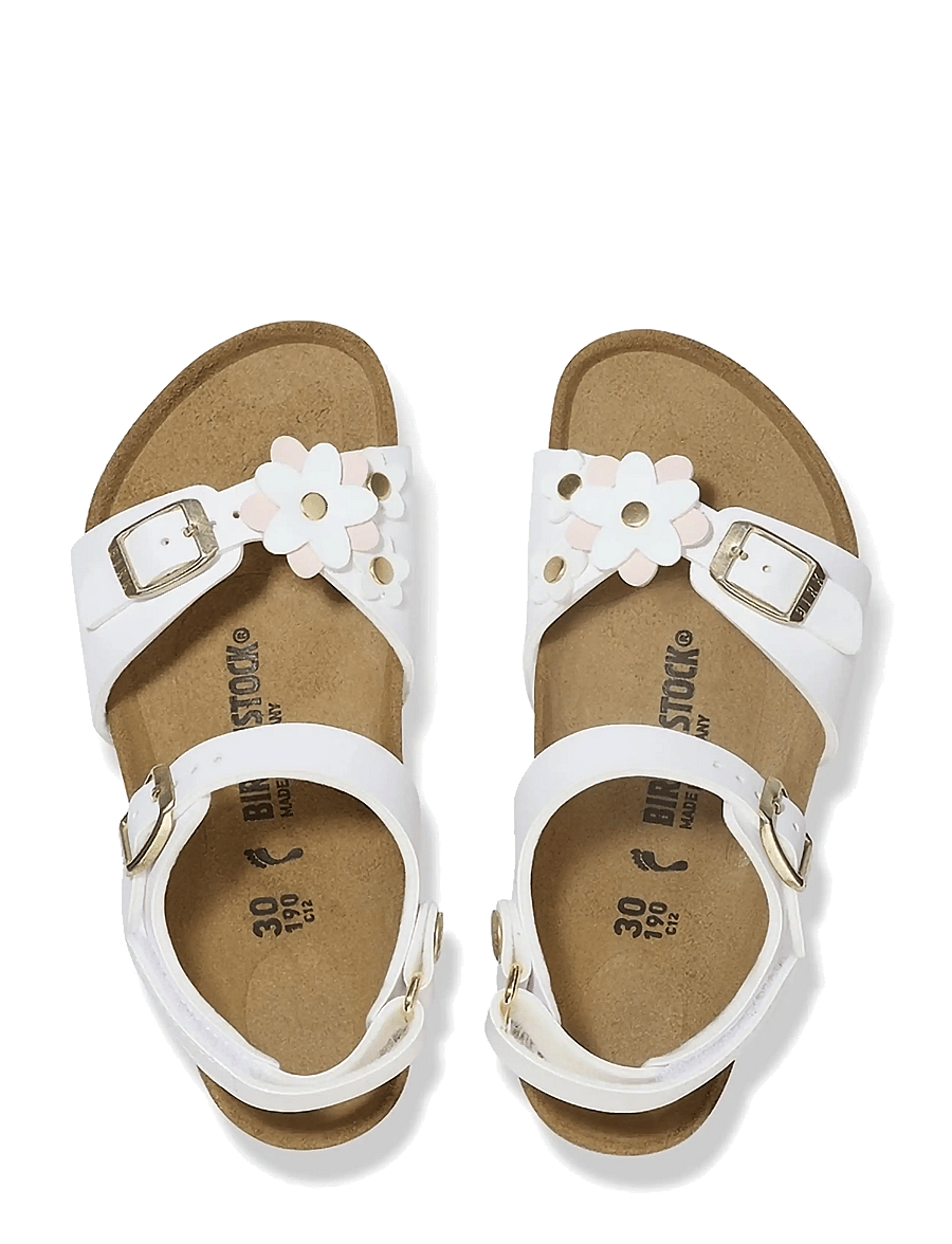 Birkenstock - Rio AS Kids Flowers BF - hausschuhe - white - 1
