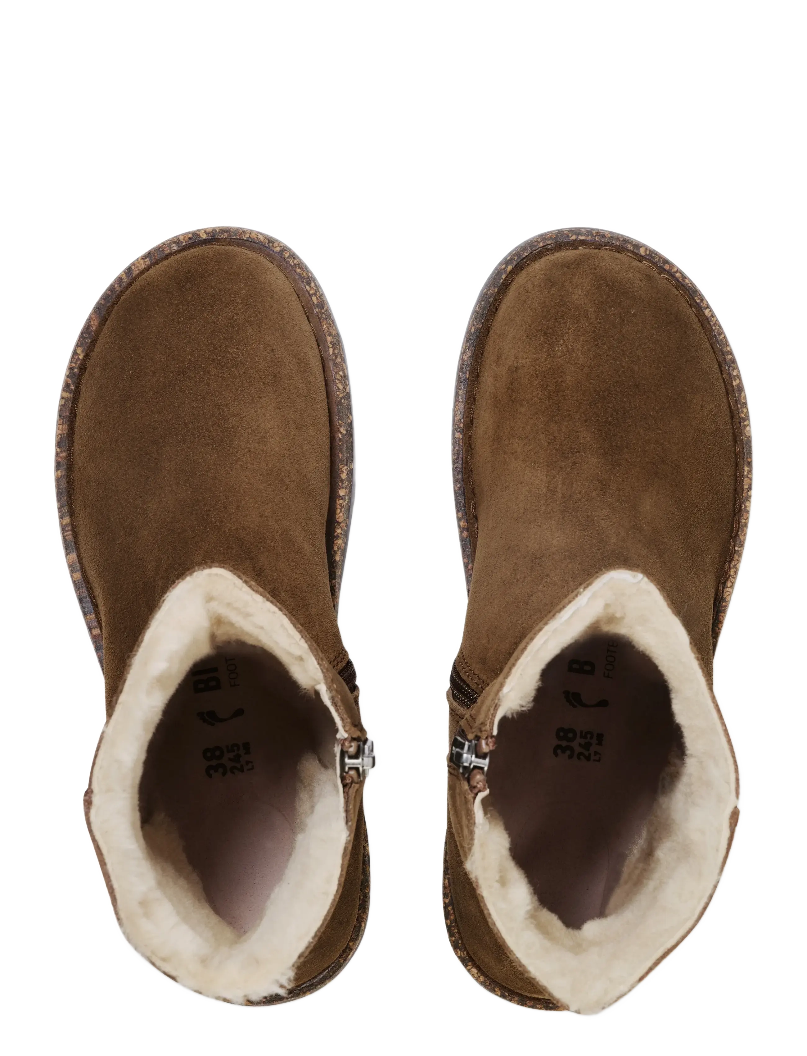 Birkenstock - Uppsala Zip Shearling LEVE Dark Tea - madalad poolsaapad - dark tea - 1