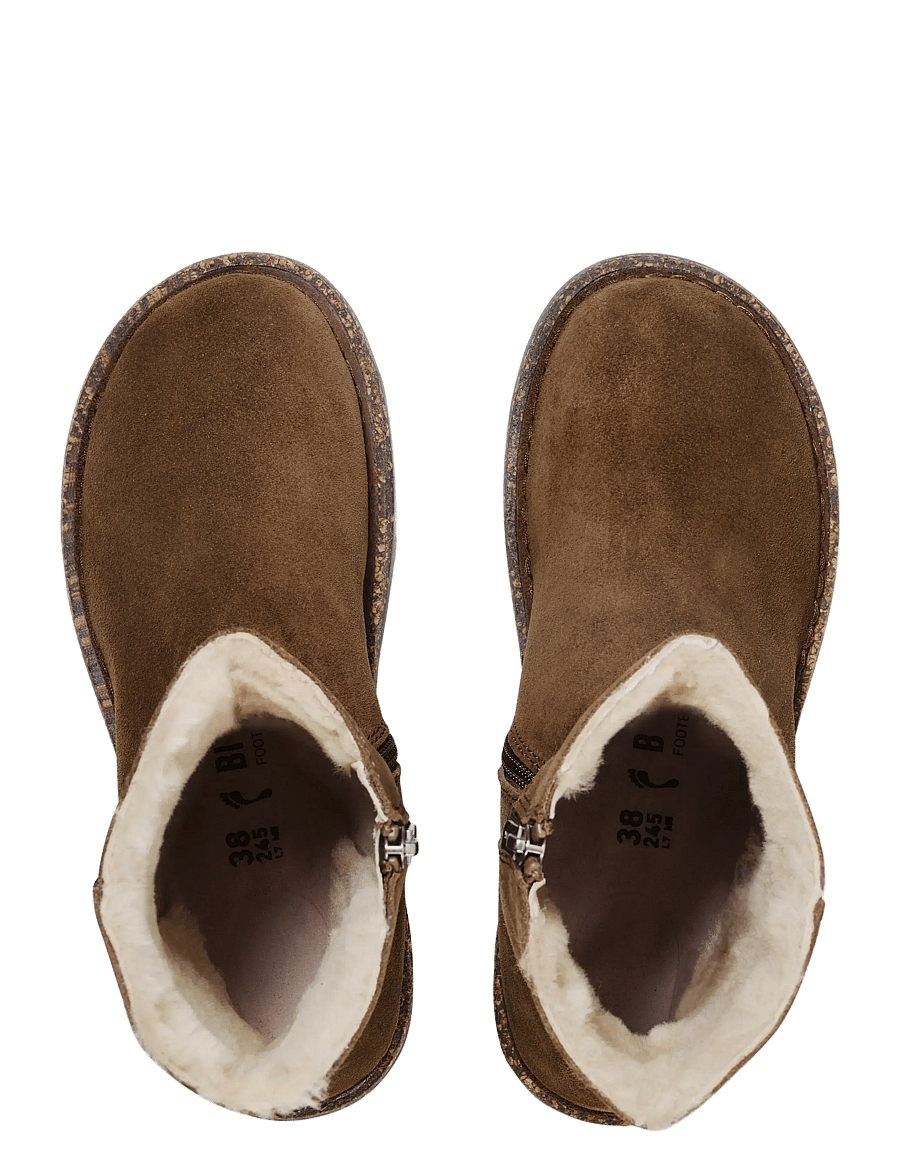 Birkenstock - Uppsala Zip Shearling LEVE Dark Tea - madalad poolsaapad - dark tea - 1