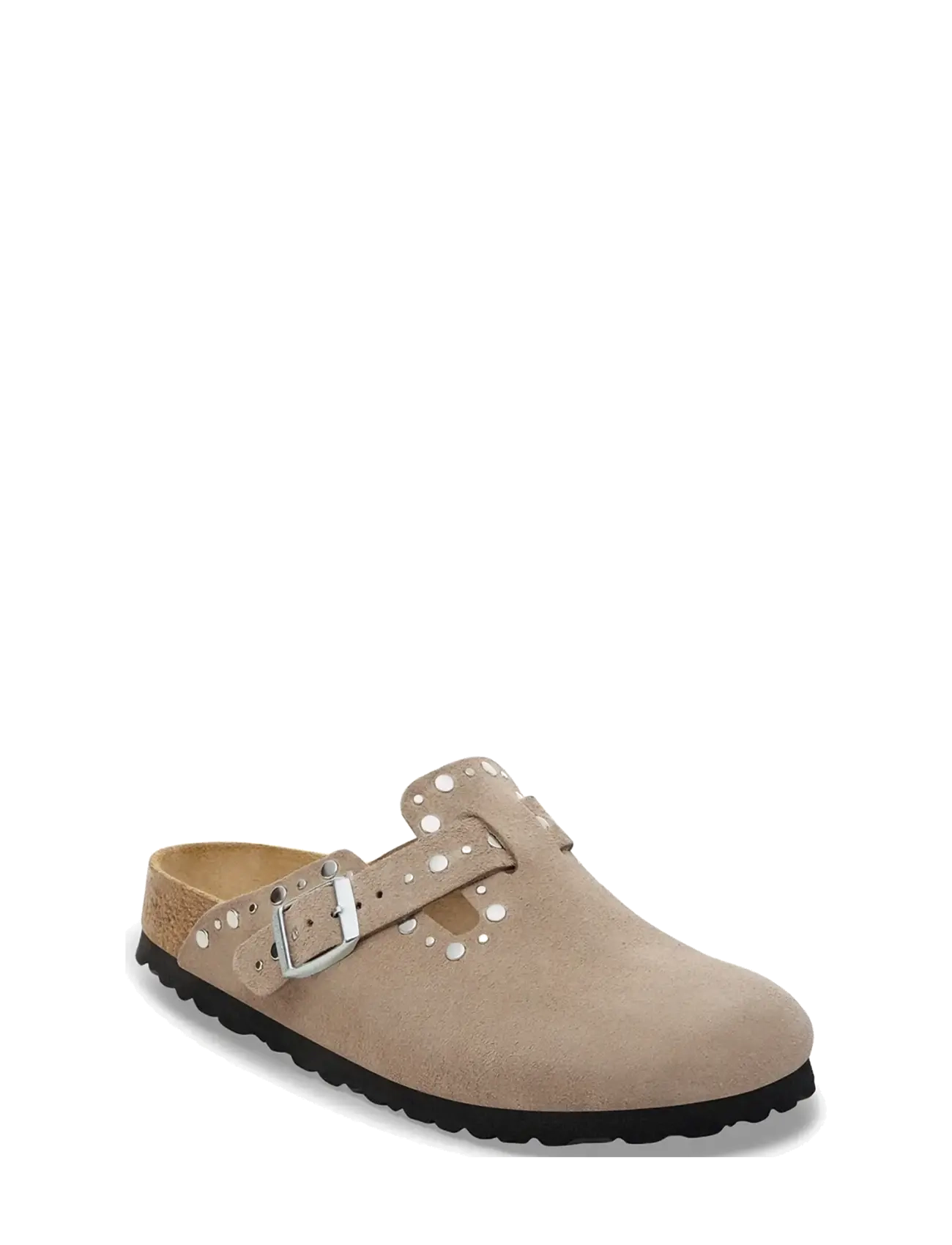 Birkenstock Boston Rivet Leve Taupe, Kvinder, Nittet Spænde Clog, Beige, Str: 39