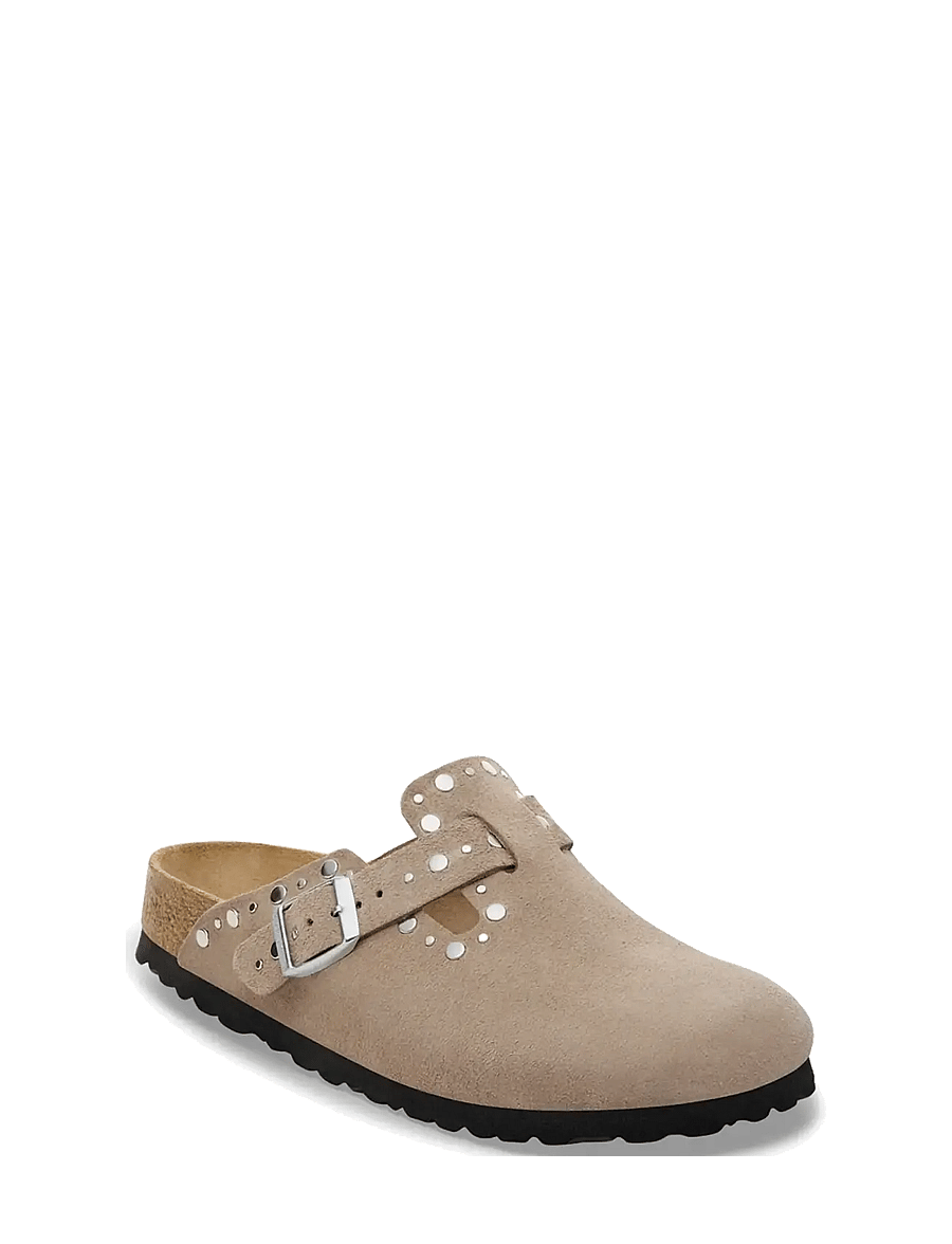 Birkenstock - Boston Rivet LEVE Taupe - flache pantoletten - taupe - 0