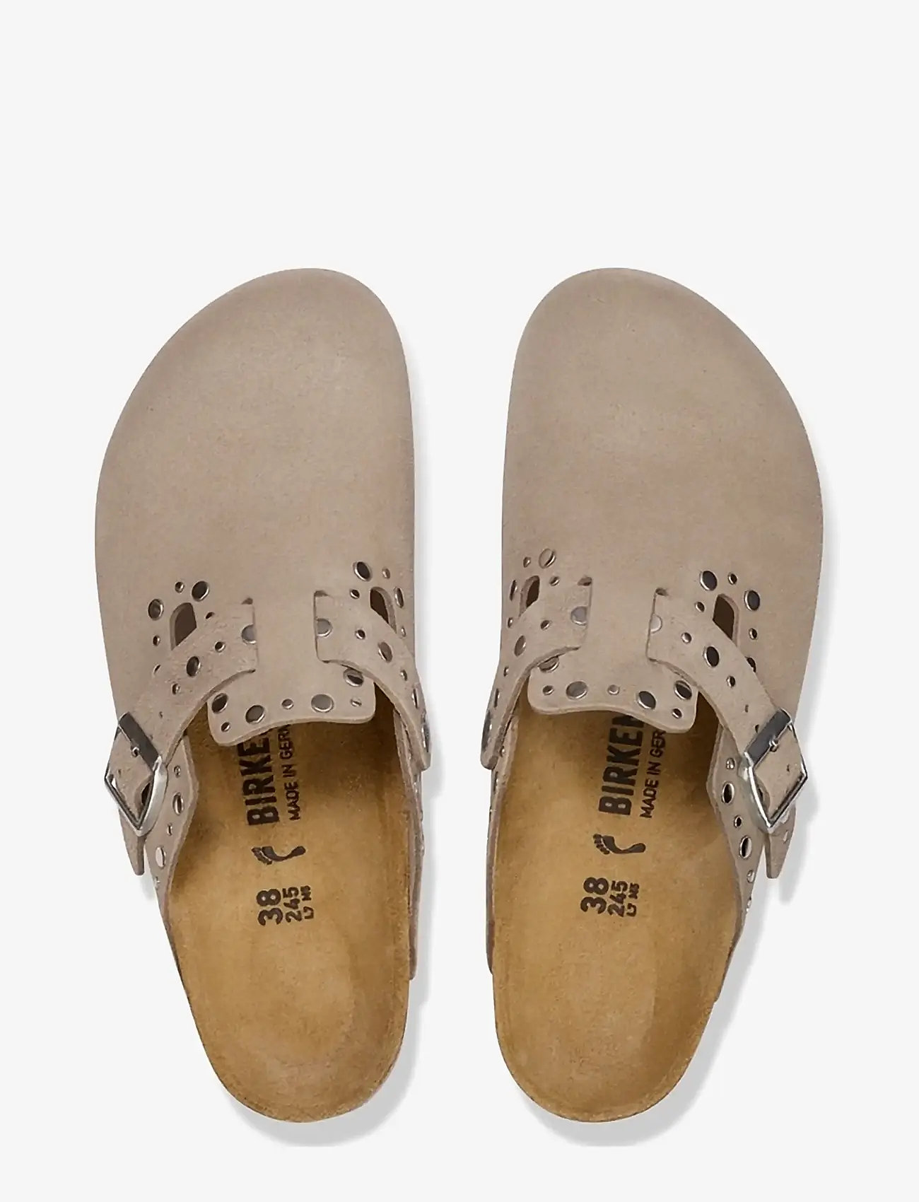 Birkenstock - Boston Rivet LEVE - platta mules - taupe - 1