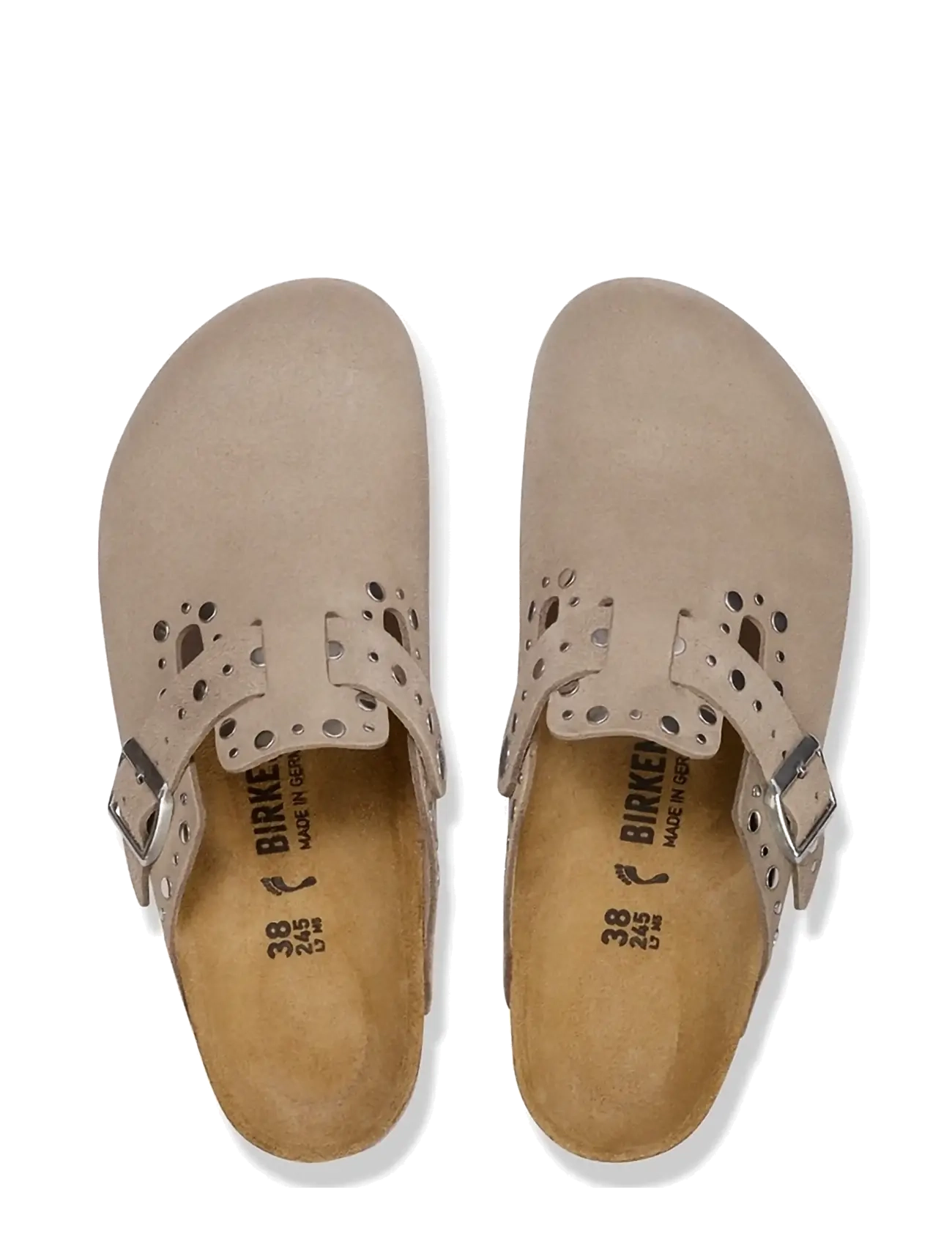 Birkenstock - Boston Rivet LEVE Taupe - flat mules - taupe - 1